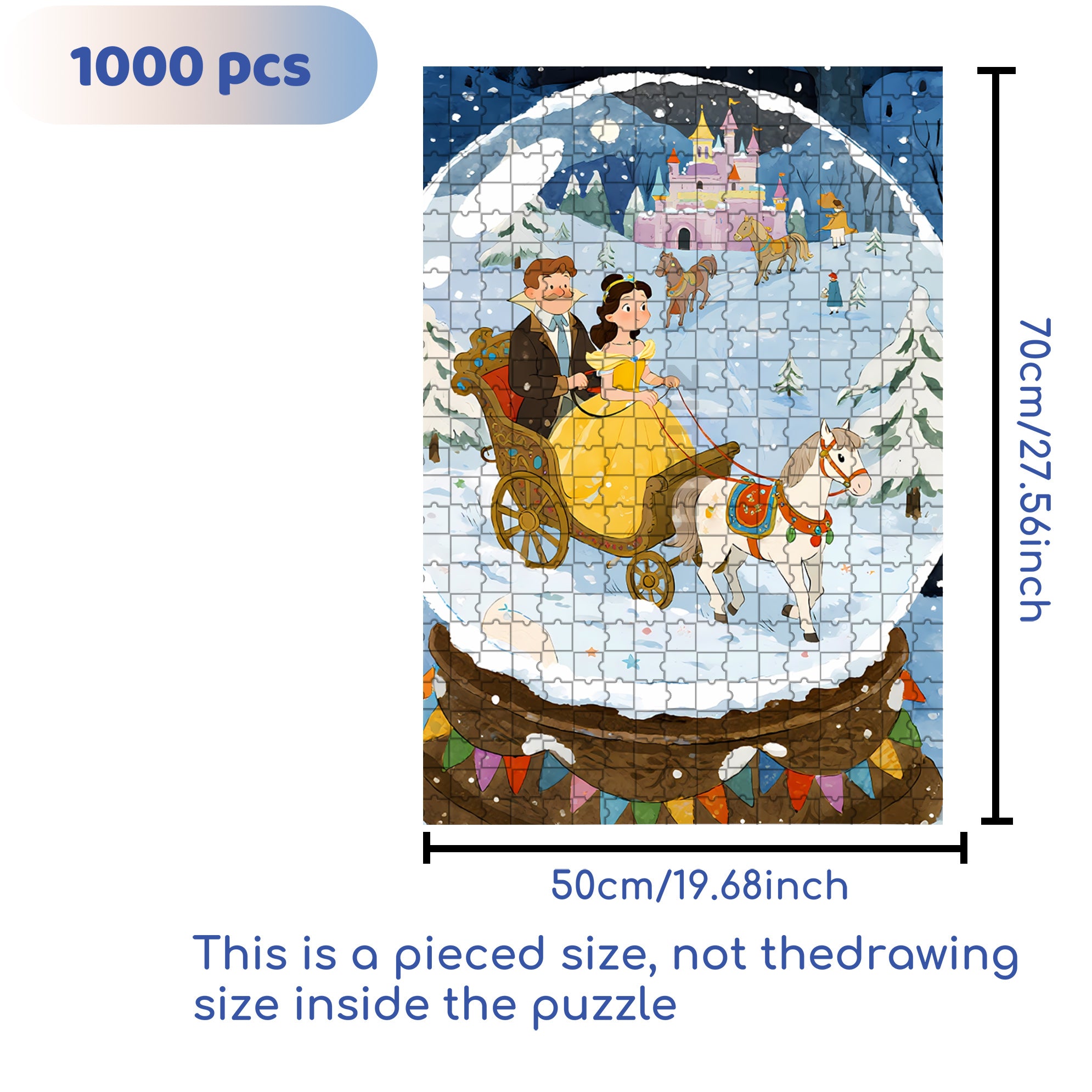 Crystal Ball 500pcs/1000pcs Jigsaw Puzzle, Scratch-Resistant, Interactive Family Game & Brain-Boosting DIY Decor, Perfect for Halloween, Christmas & New Year Gifts, Family Puzzle Game