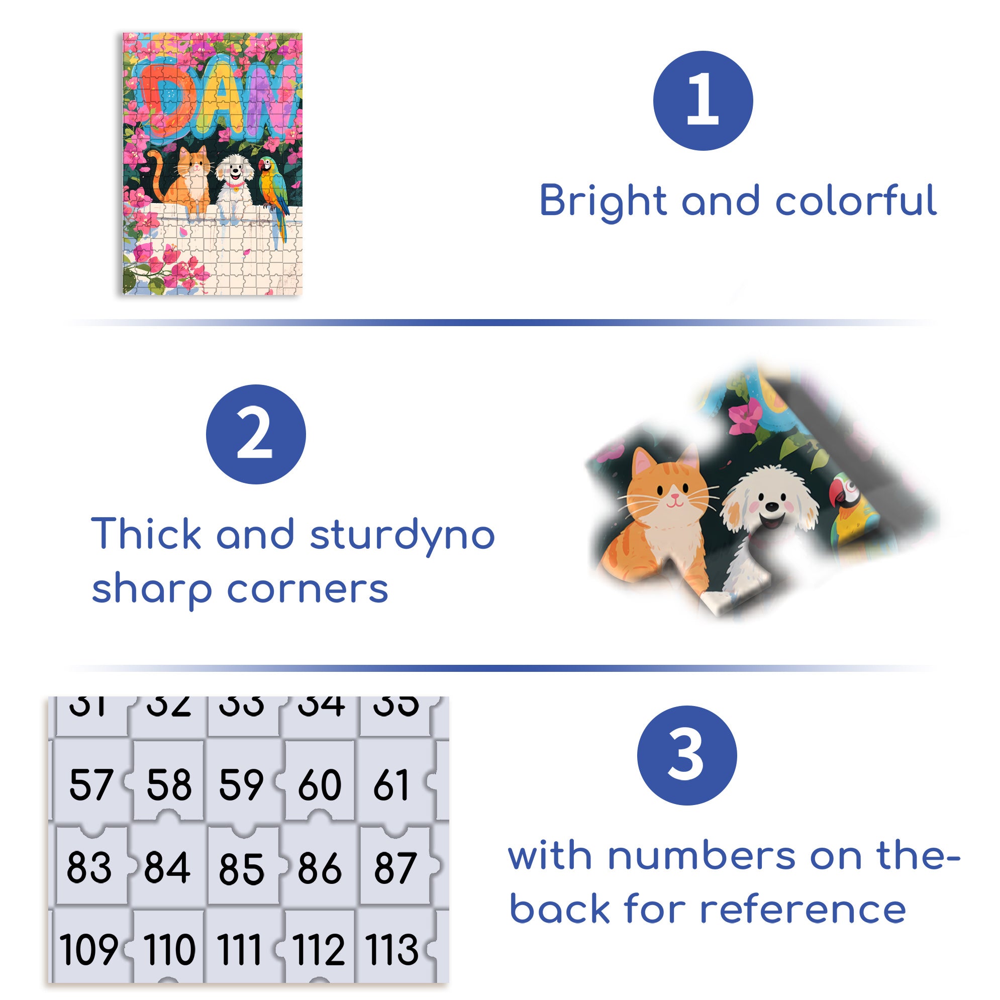 Dan 500pcs/1000pcs Jigsaw Puzzle, Scratch-Resistant, Interactive Family Game & Brain-Boosting DIY Decor, Perfect for Halloween, Christmas & New Year Gifts, Family Puzzle Game