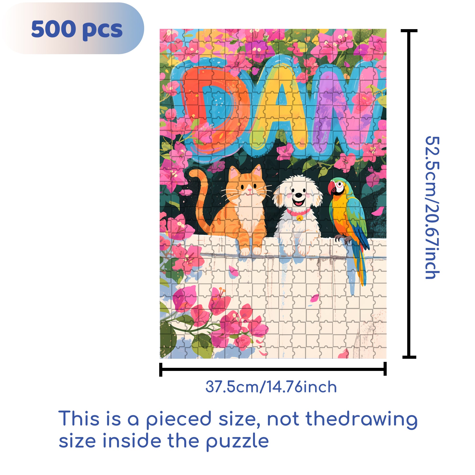 Dan 500pcs/1000pcs Jigsaw Puzzle, Scratch-Resistant, Interactive Family Game & Brain-Boosting DIY Decor, Perfect for Halloween, Christmas & New Year Gifts, Family Puzzle Game
