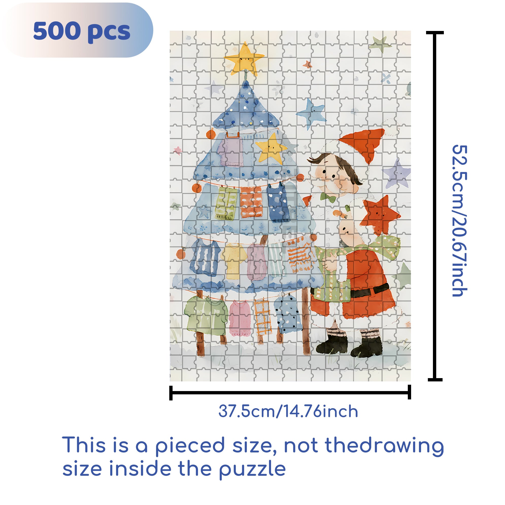 Decorate The Christmas Tree 500pcs/1000pcs Jigsaw Puzzle, Scratch-Resistant, Interactive Family Game & Brain-Boosting DIY Decor, Perfect for Halloween, Christmas & New Year Gifts, Family Puzzle Game