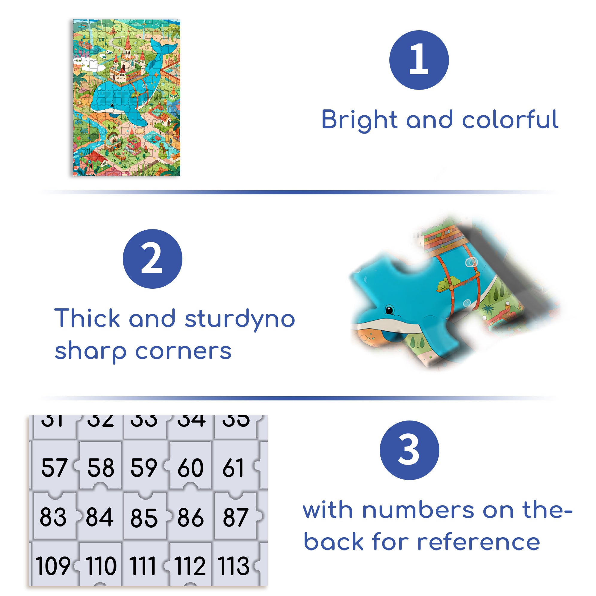 Dolphin City 500pcs/1000pcs Jigsaw Puzzle, Scratch-Resistant, Interactive Family Game & Brain-Boosting DIY Decor, Perfect for Halloween, Christmas & New Year Gifts, Family Puzzle Game
