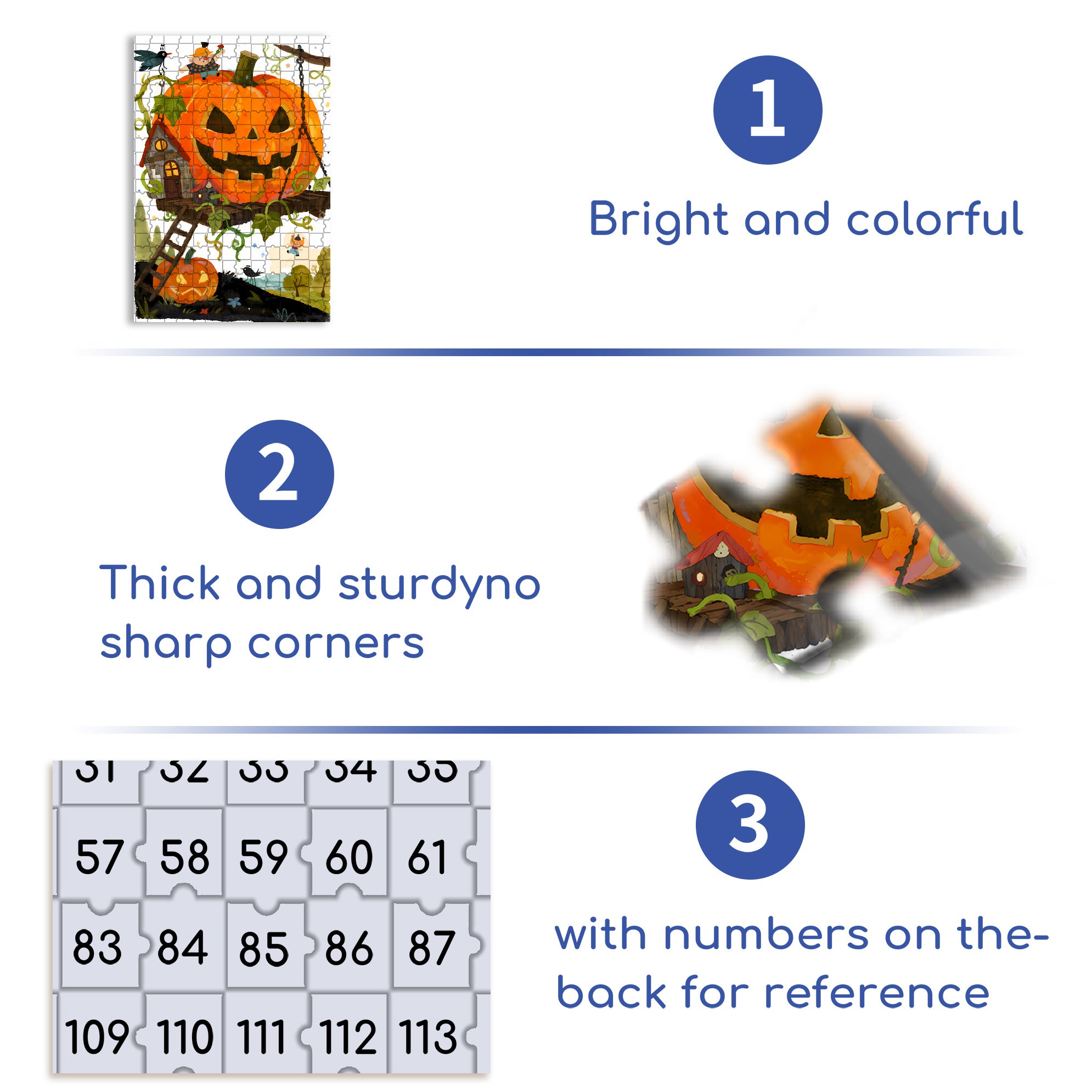 Fairy Tale Pumpkin House2 500pcs/1000pcs Jigsaw Puzzle, Scratch-Resistant, Interactive Family Game & Brain-Boosting DIY Decor, Perfect for Halloween, Christmas & New Year Gifts, Family Puzzle Game