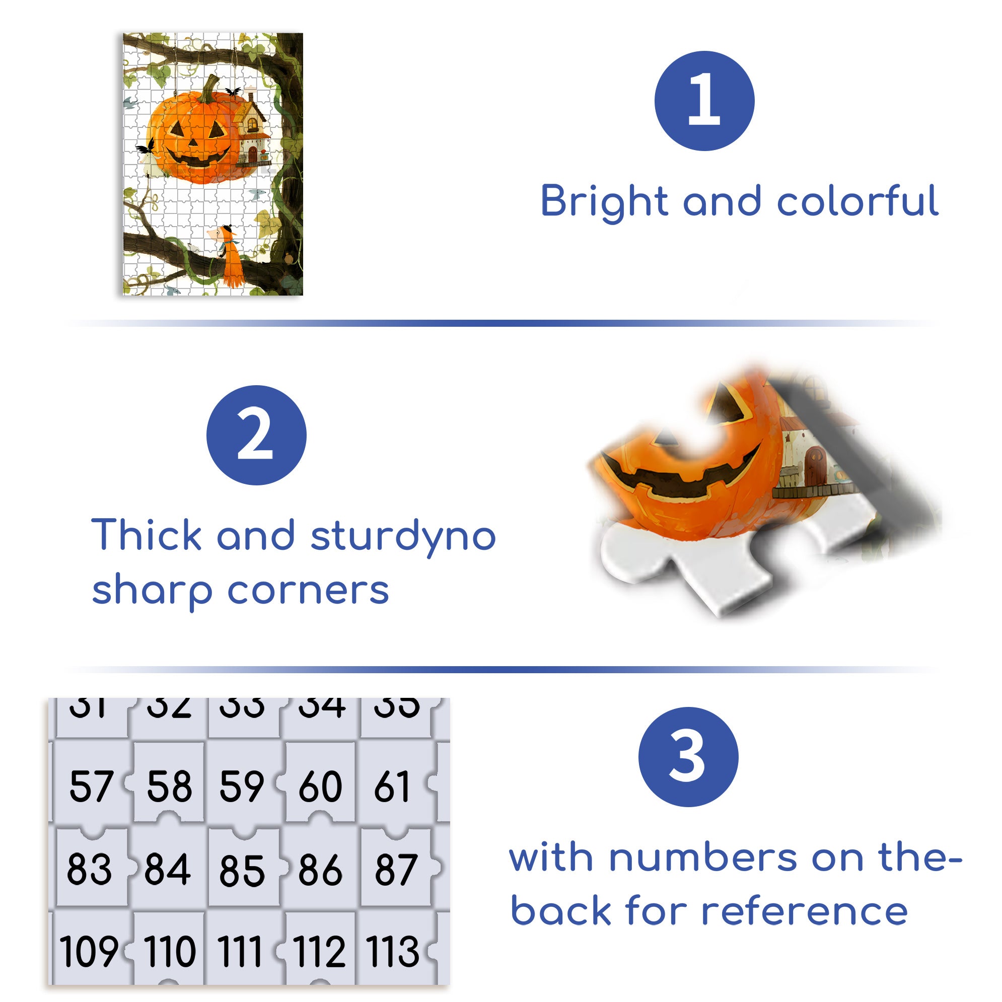 Fairy Tale Pumpkin House3 500pcs/1000pcs Jigsaw Puzzle, Scratch-Resistant, Interactive Family Game & Brain-Boosting DIY Decor, Perfect for Halloween, Christmas & New Year Gifts, Family Puzzle Game
