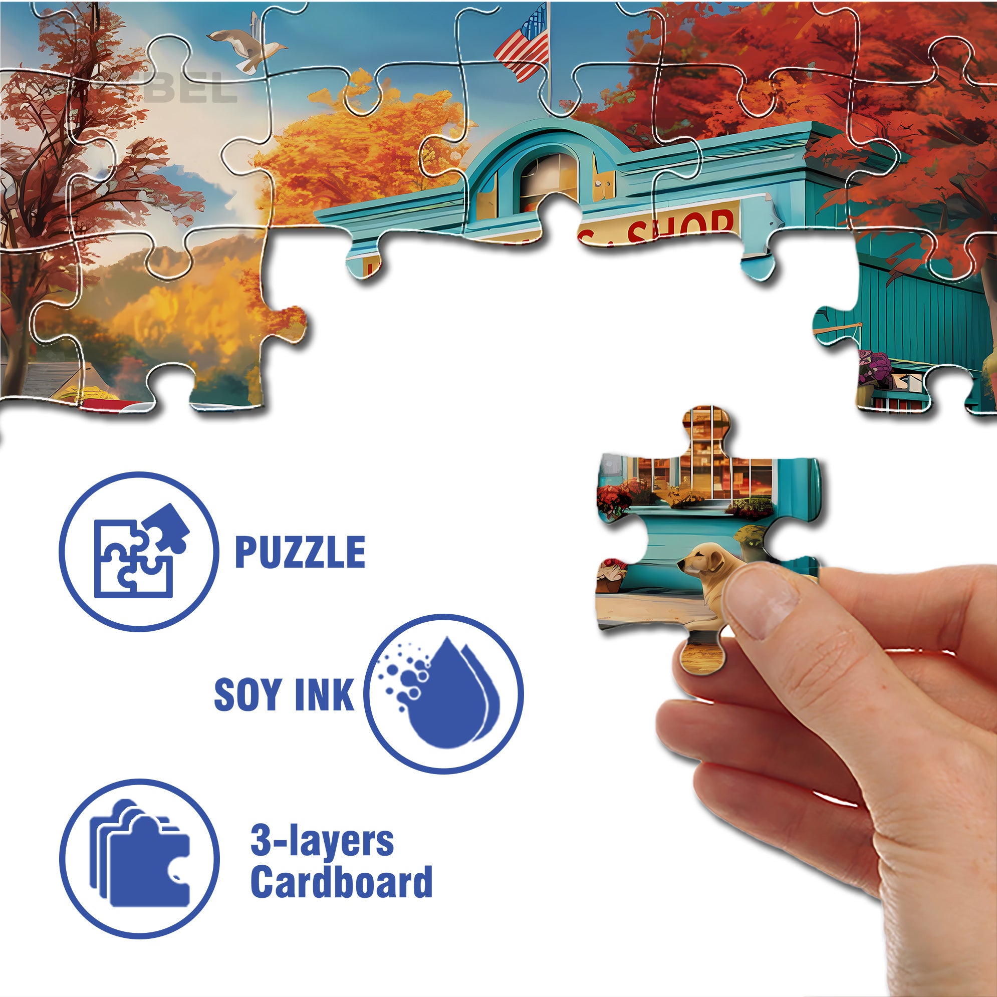 Garage 500pcs/1000pcs Jigsaw Puzzle, Scratch-Resistant, Interactive Family Game & Brain-Boosting DIY Decor, Perfect for Halloween, Christmas & New Year Gifts, Family Puzzle Game