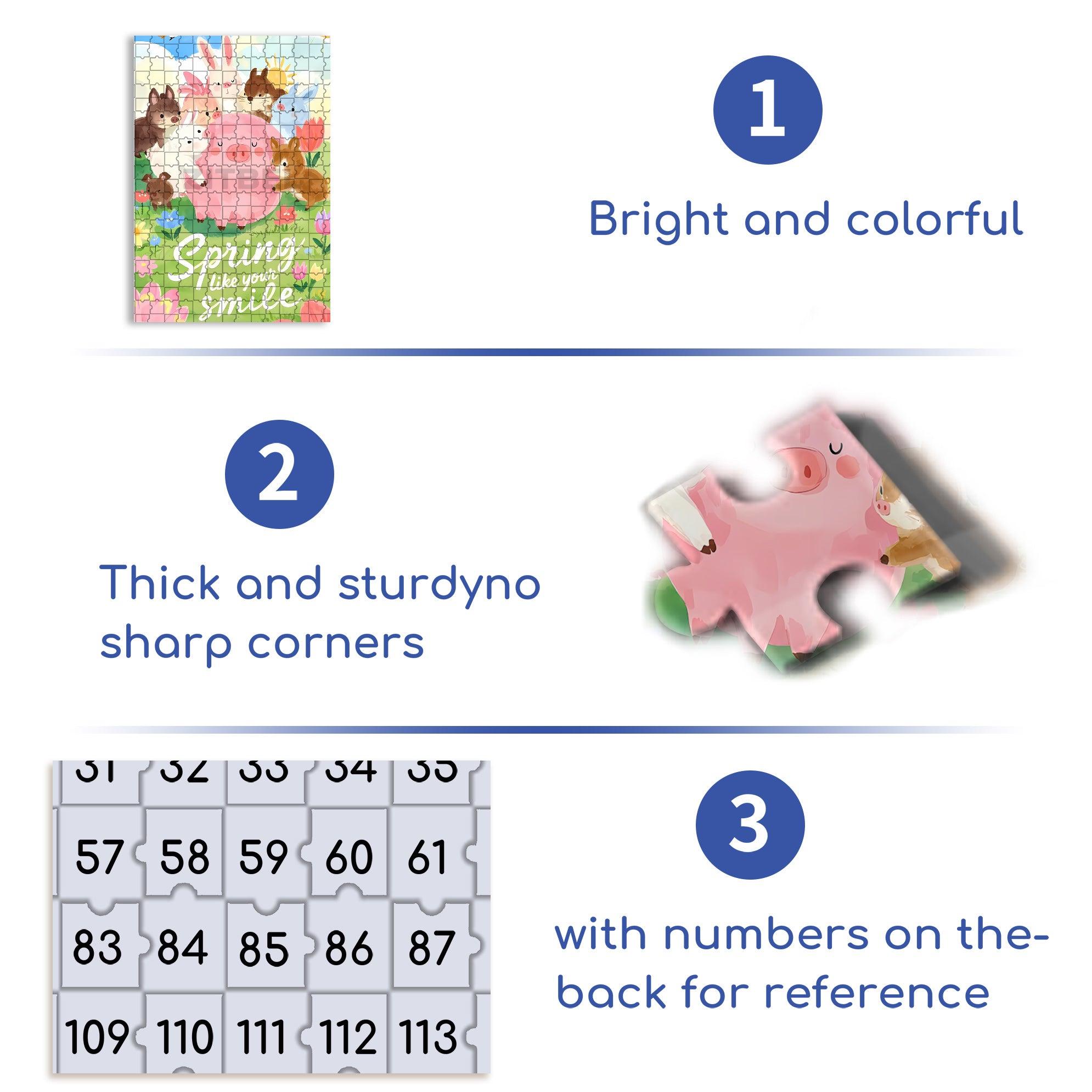 Happy Farm 500pcs/1000pcs Jigsaw Puzzle, Scratch-Resistant, Interactive Family Game & Brain-Boosting DIY Decor, Perfect for Halloween, Christmas & New Year Gifts, Family Puzzle Game