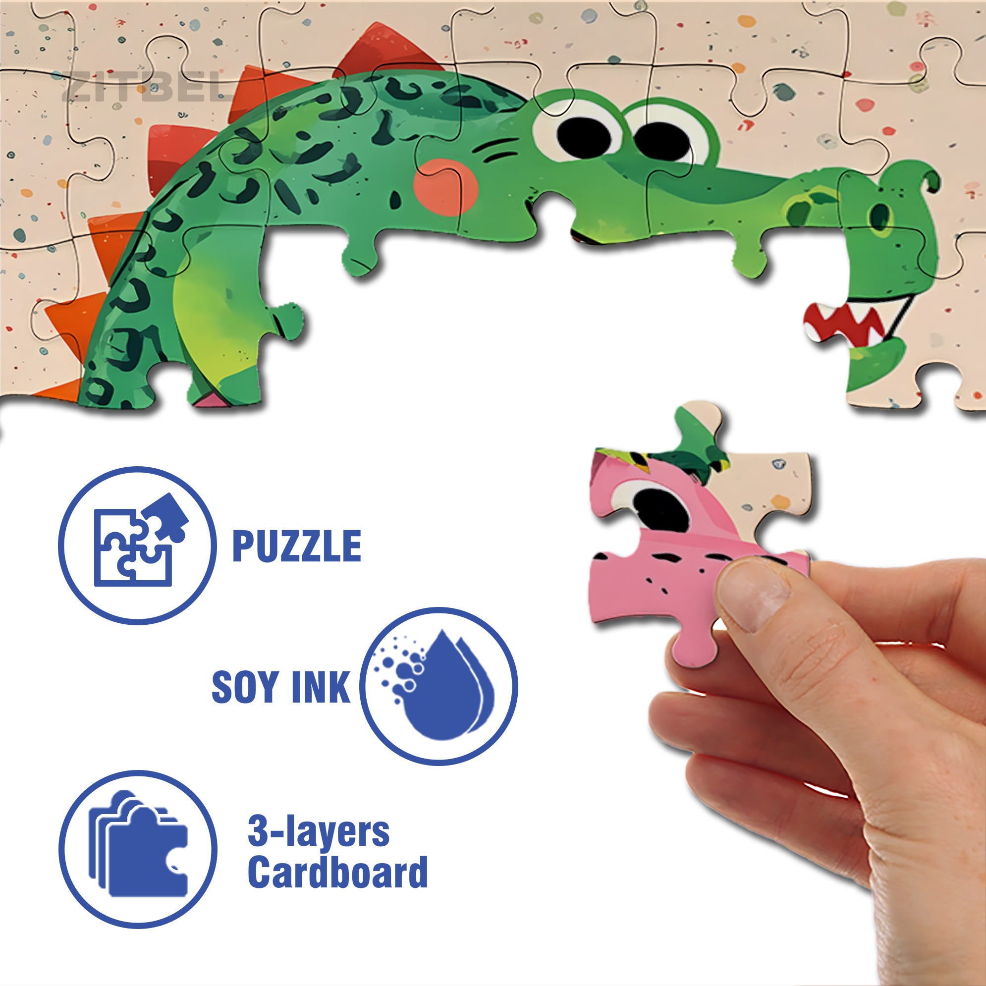 Jenga 500pcs/1000pcs Jigsaw Puzzle, Scratch-Resistant, Interactive Family Game & Brain-Boosting DIY Decor, Perfect for Halloween, Christmas & New Year Gifts, Family Puzzle Game