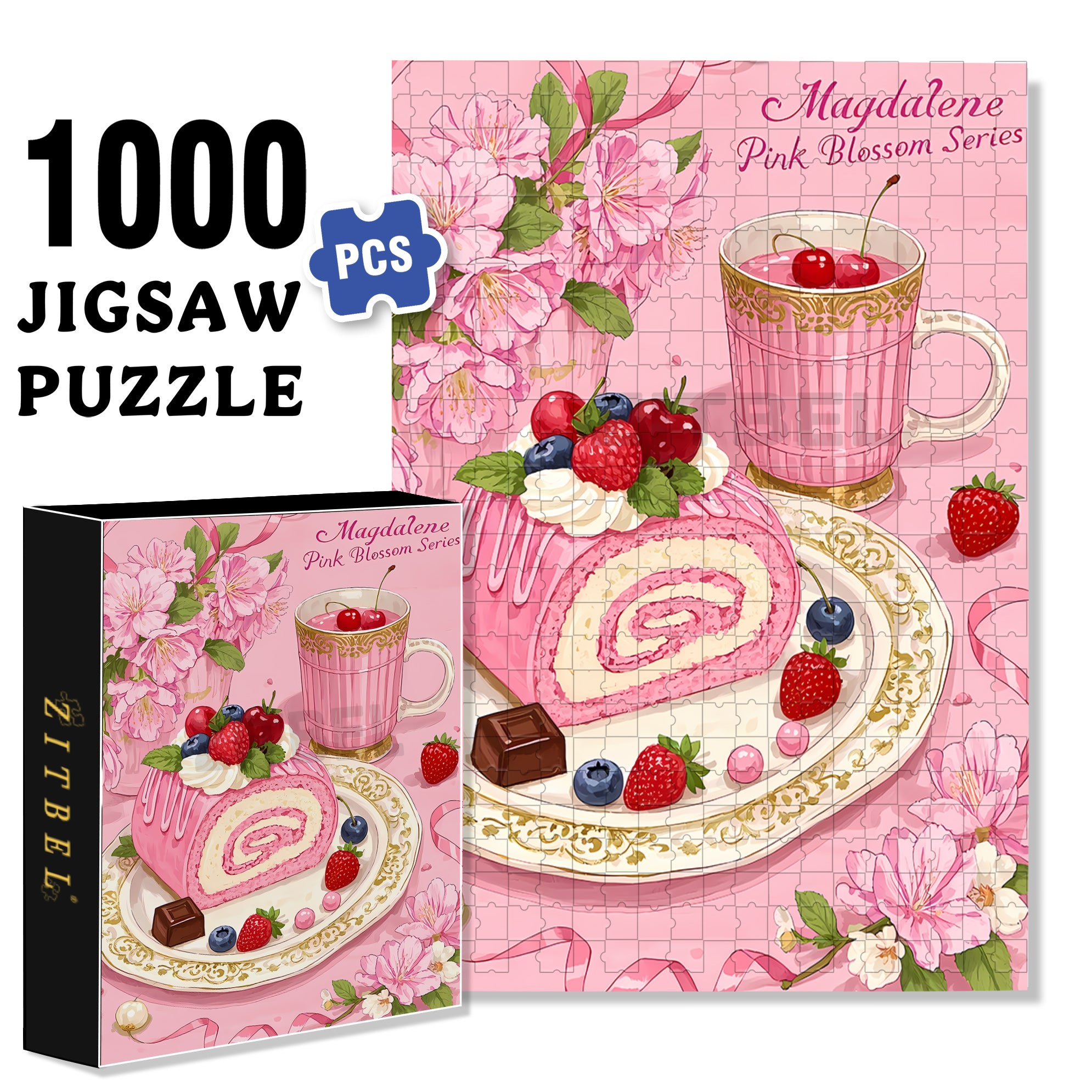 Pinkworld 500pcs/1000pcs Jigsaw Puzzle, Scratch-Resistant, Interactive Family Game & Brain-Boosting DIY Decor, Perfect for Halloween, Christmas & New Year Gifts, Family Puzzle Game