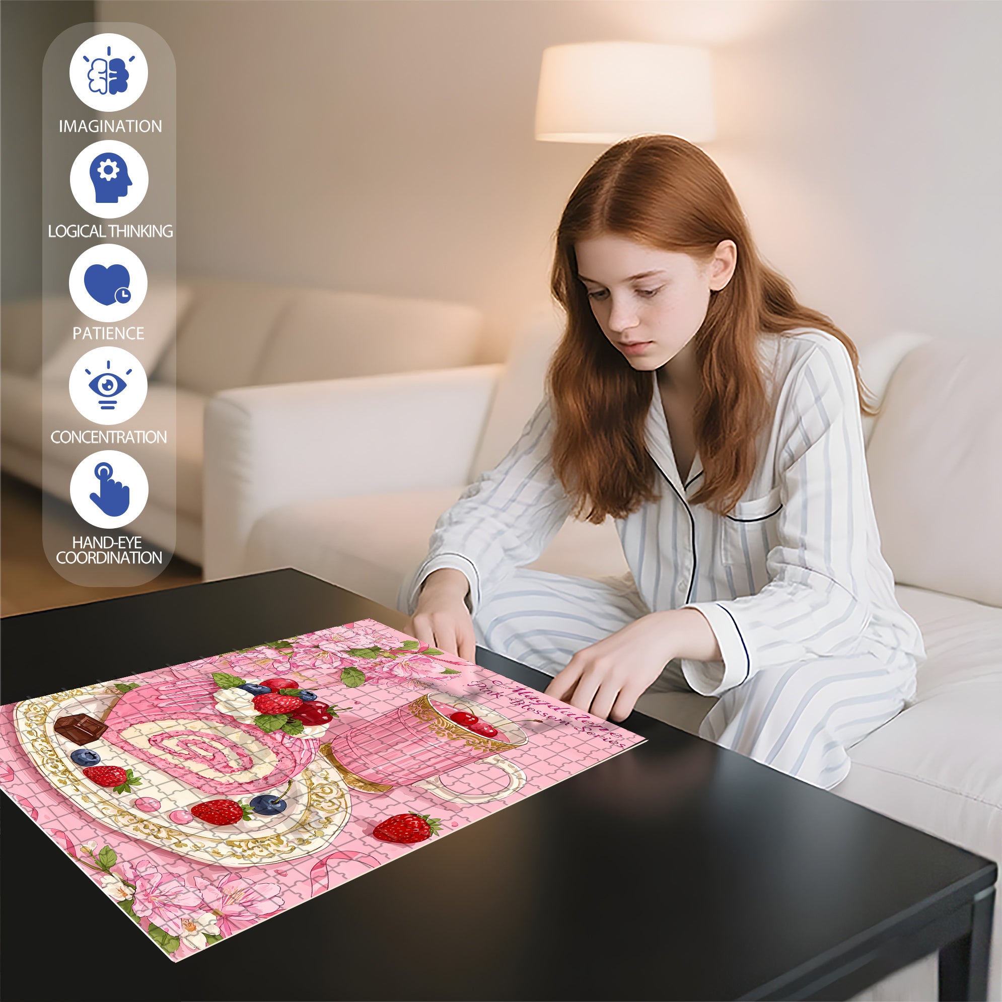 Pinkworld 500pcs/1000pcs Jigsaw Puzzle, Scratch-Resistant, Interactive Family Game & Brain-Boosting DIY Decor, Perfect for Halloween, Christmas & New Year Gifts, Family Puzzle Game
