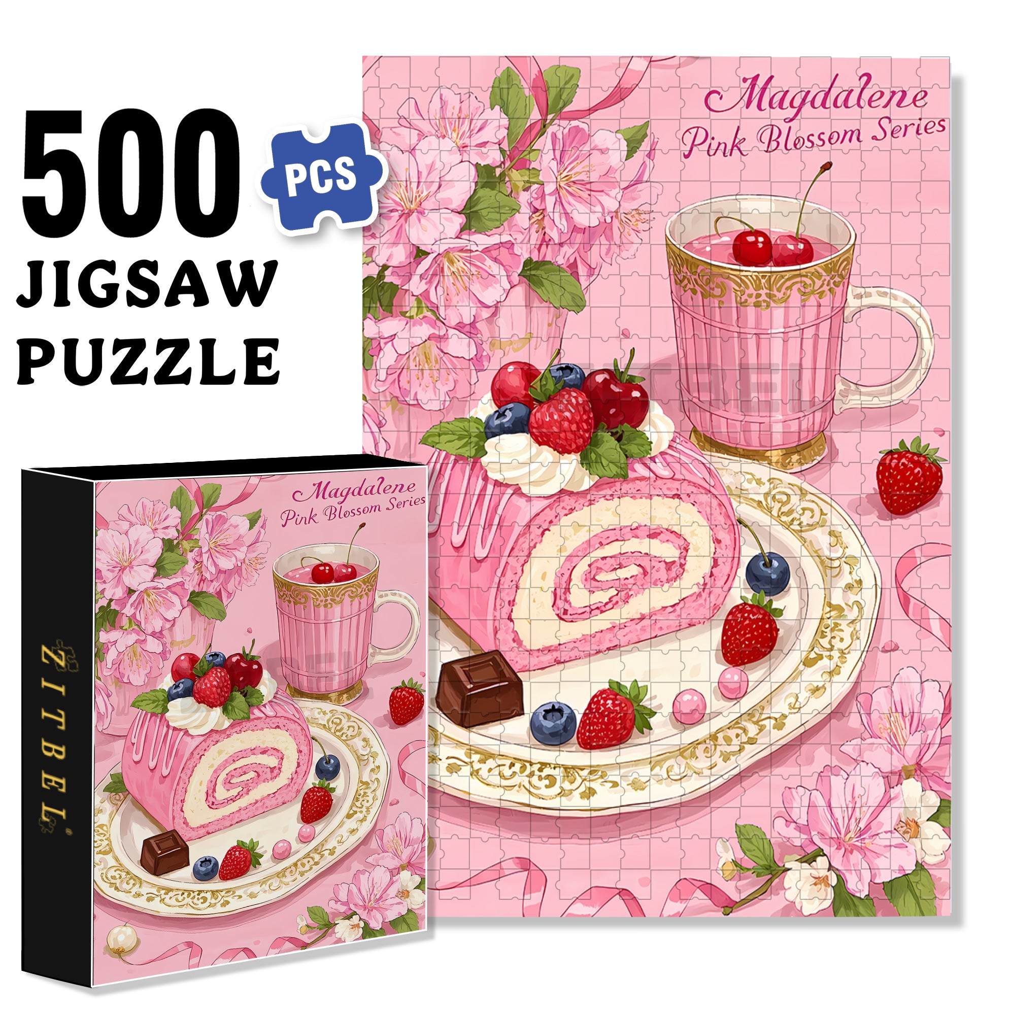 Pinkworld 500pcs/1000pcs Jigsaw Puzzle, Scratch-Resistant, Interactive Family Game & Brain-Boosting DIY Decor, Perfect for Halloween, Christmas & New Year Gifts, Family Puzzle Game