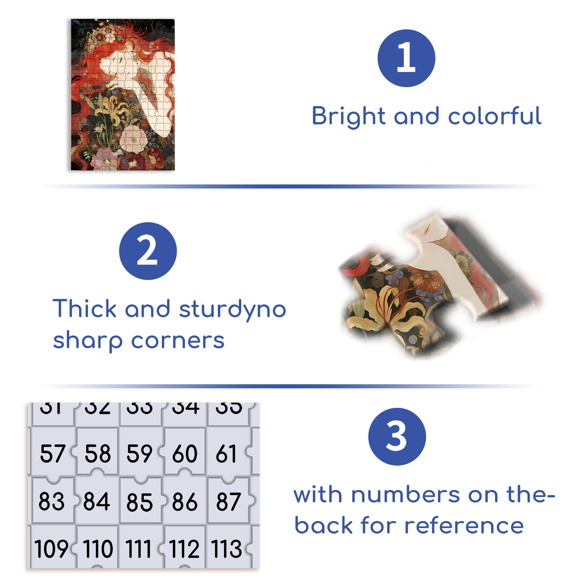 Red-haired Fairy 500pcs/1000pcs Jigsaw Puzzle, Scratch-Resistant, Interactive Family Game & Brain-Boosting DIY Decor, Perfect for Halloween, Christmas & New Year Gifts, Family Puzzle Game