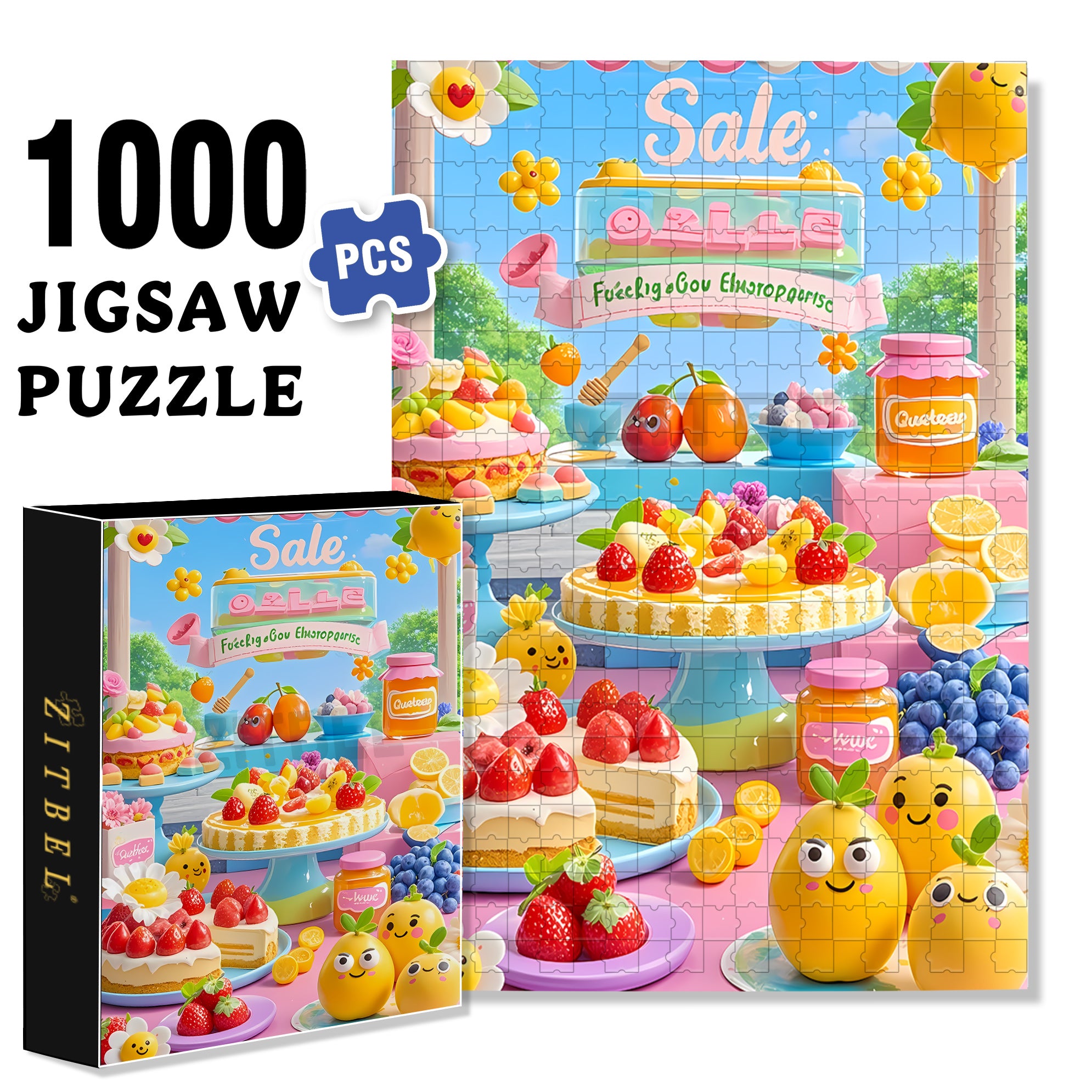 Sale 500pcs/1000pcs Jigsaw Puzzle, Scratch-Resistant, Interactive Family Game & Brain-Boosting DIY Decor, Perfect for Halloween, Christmas & New Year Gifts, Family Puzzle Game