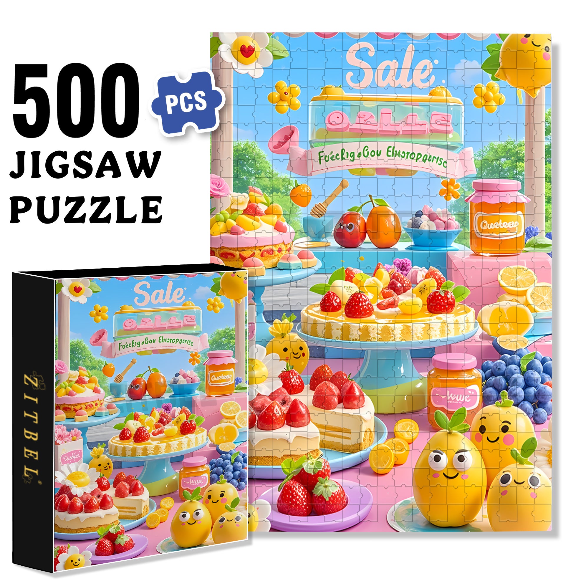 Sale 500pcs/1000pcs Jigsaw Puzzle, Scratch-Resistant, Interactive Family Game & Brain-Boosting DIY Decor, Perfect for Halloween, Christmas & New Year Gifts, Family Puzzle Game