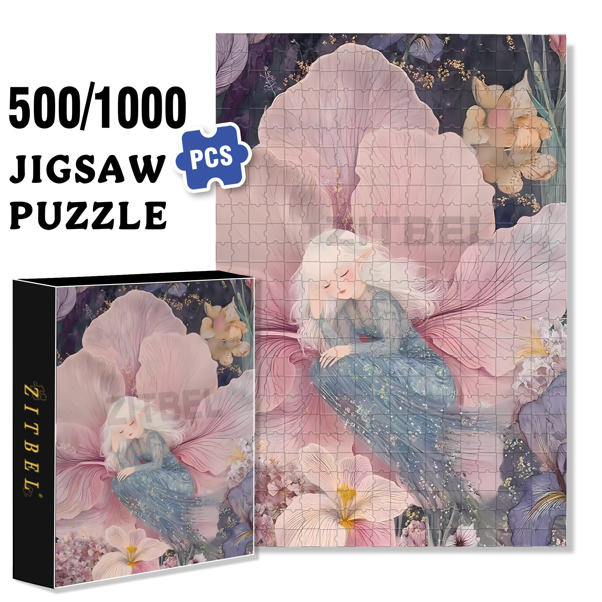 Sleeping Beauty 500pcs/1000pcs Jigsaw Puzzle, Scratch-Resistant, Interactive Family Game & Brain-Boosting DIY Decor, Perfect for Halloween, Christmas & New Year Gifts, Family Puzzle Game