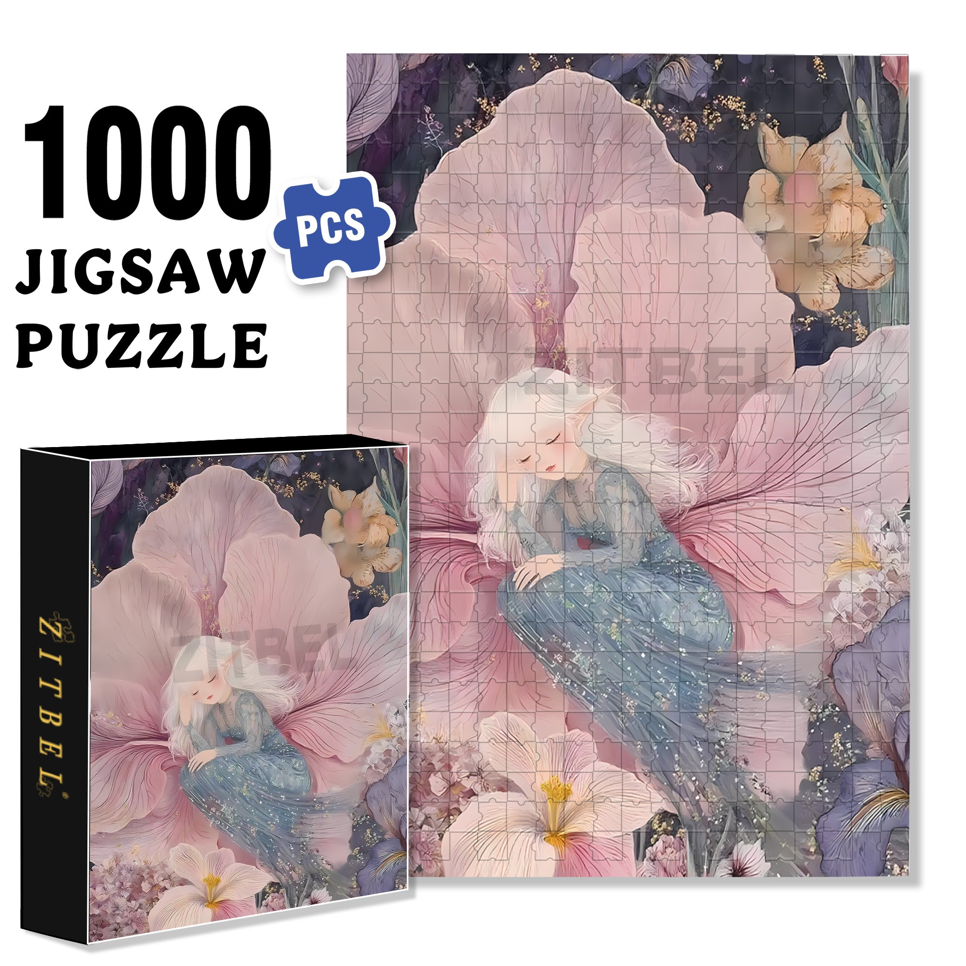 Sleeping Beauty 500pcs/1000pcs Jigsaw Puzzle, Scratch-Resistant, Interactive Family Game & Brain-Boosting DIY Decor, Perfect for Halloween, Christmas & New Year Gifts, Family Puzzle Game