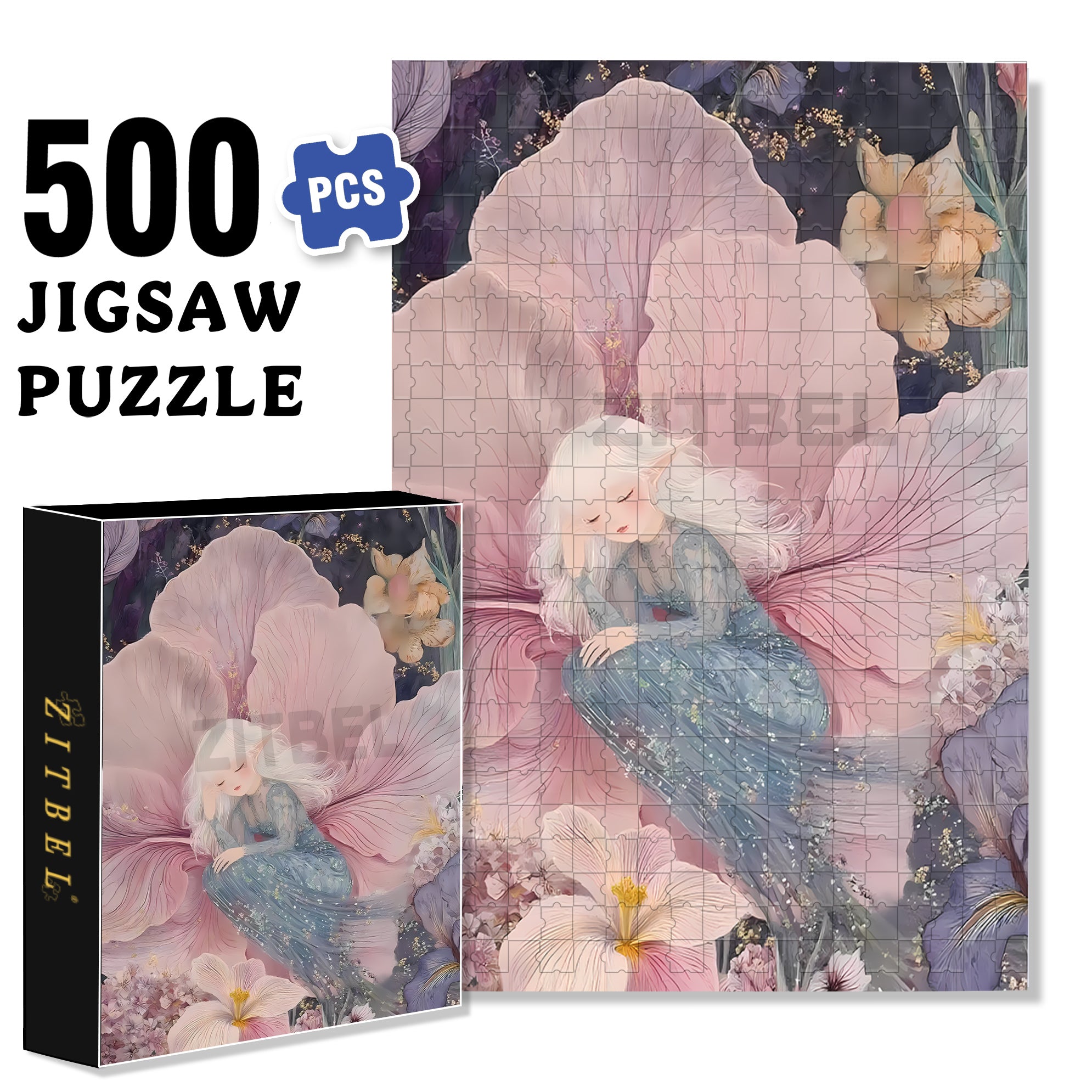 Sleeping Beauty 500pcs/1000pcs Jigsaw Puzzle, Scratch-Resistant, Interactive Family Game & Brain-Boosting DIY Decor, Perfect for Halloween, Christmas & New Year Gifts, Family Puzzle Game