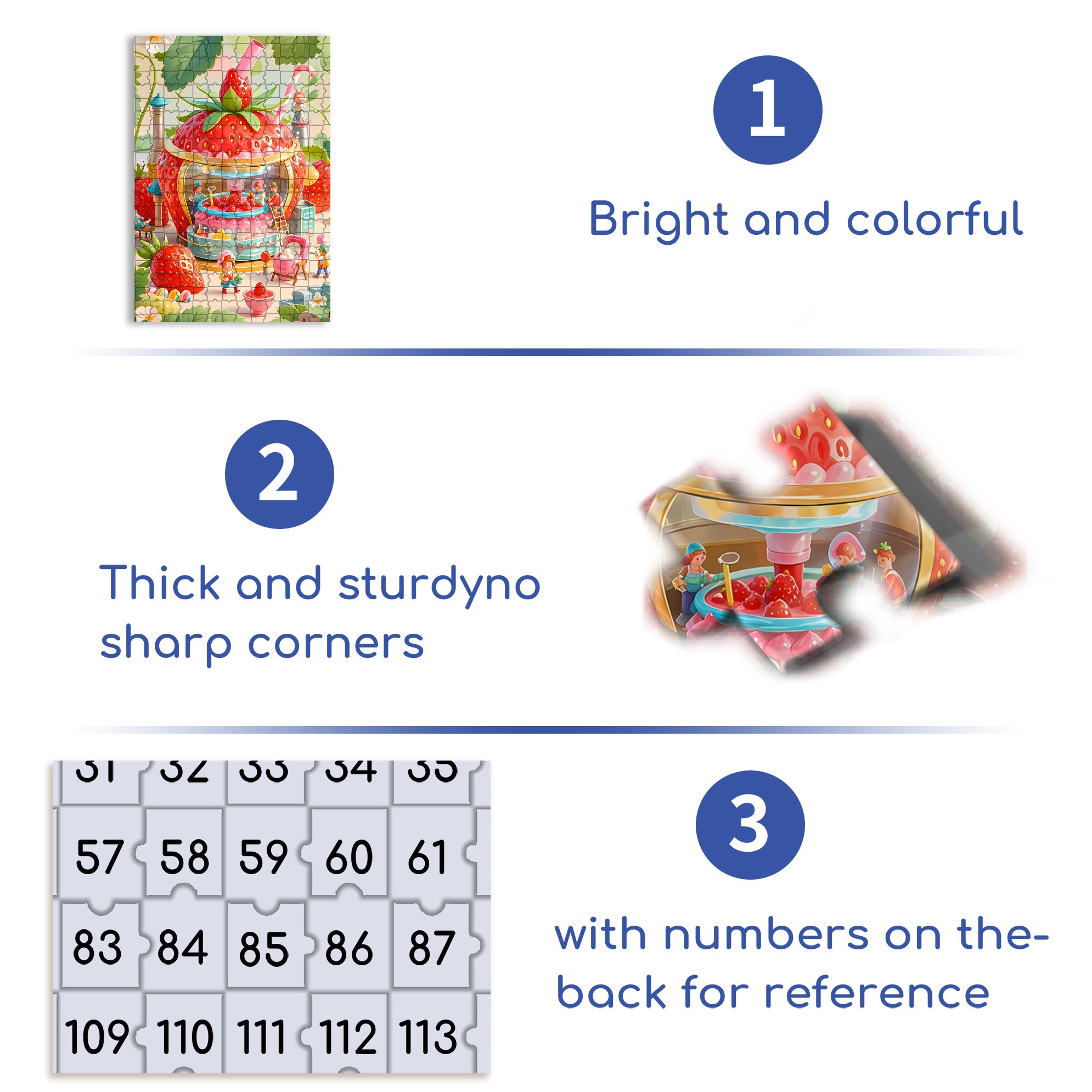 Strawberry Milk Tea Factory 500pcs/1000pcs Jigsaw Puzzle, Scratch-Resistant, Interactive Family Game & Brain-Boosting DIY Decor, Perfect for Halloween, Christmas & New Year Gifts, Family Puzzle Game
