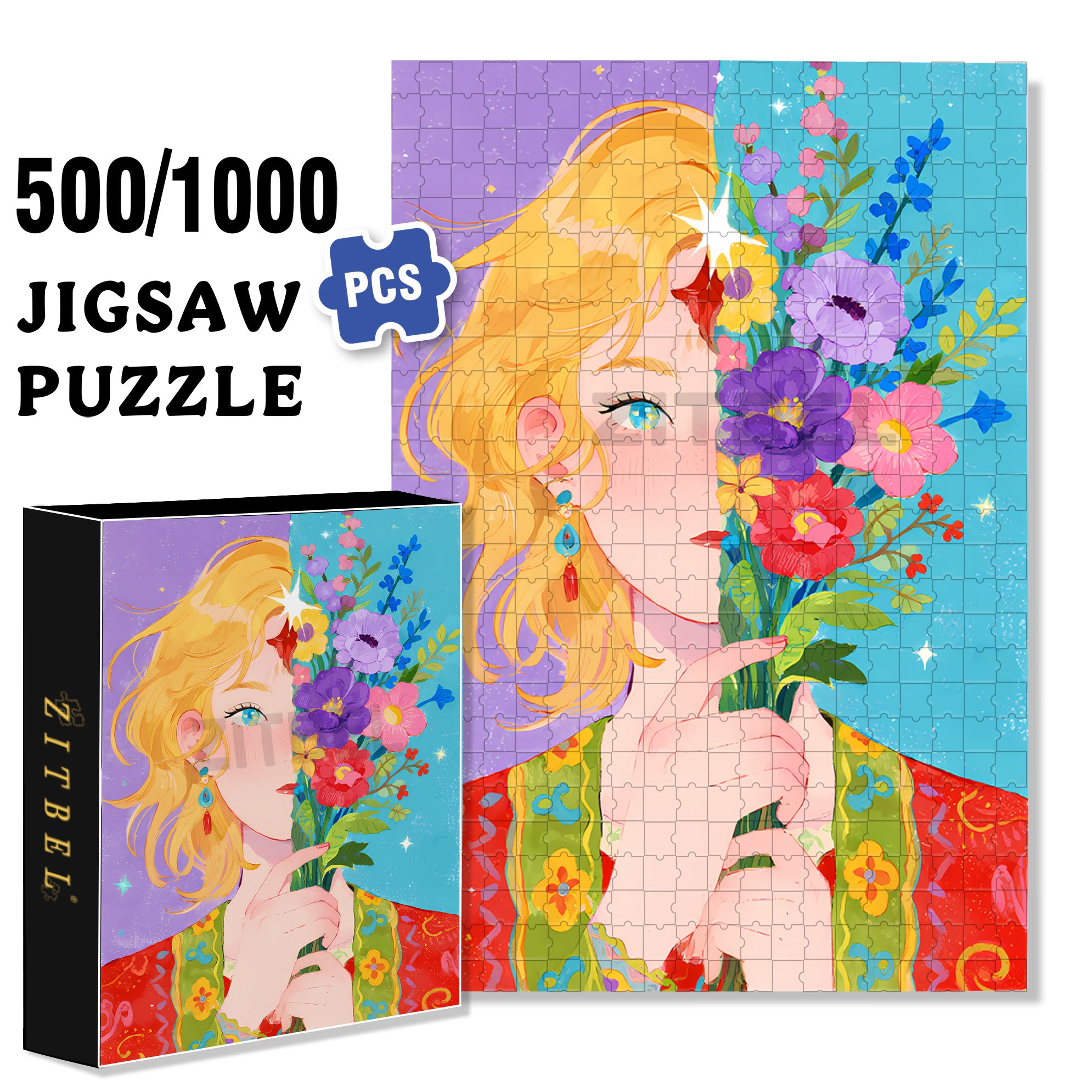 The Ever-changing Me 500pcs/1000pcs Jigsaw Puzzle, Scratch-Resistant, Interactive Family Game & Brain-Boosting DIY Decor, Perfect for Halloween, Christmas & New Year Gifts, Family Puzzle Game