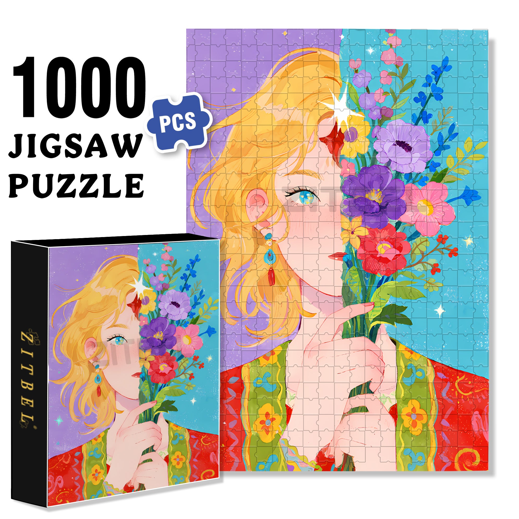 The Ever-changing Me 500pcs/1000pcs Jigsaw Puzzle, Scratch-Resistant, Interactive Family Game & Brain-Boosting DIY Decor, Perfect for Halloween, Christmas & New Year Gifts, Family Puzzle Game