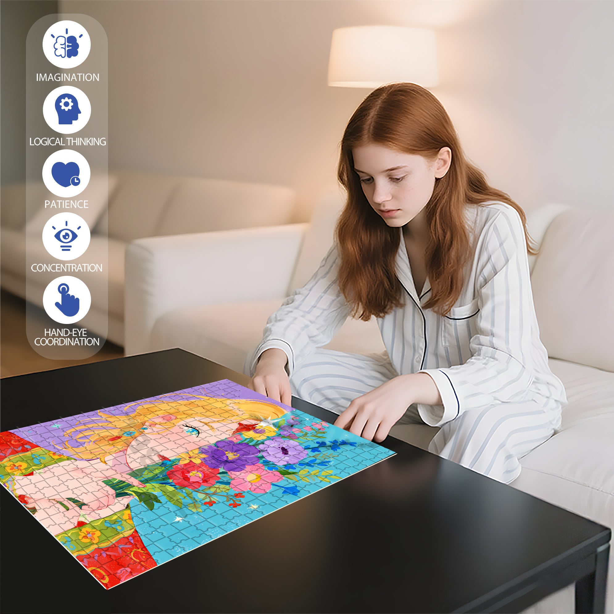 The Ever-changing Me 500pcs/1000pcs Jigsaw Puzzle, Scratch-Resistant, Interactive Family Game & Brain-Boosting DIY Decor, Perfect for Halloween, Christmas & New Year Gifts, Family Puzzle Game