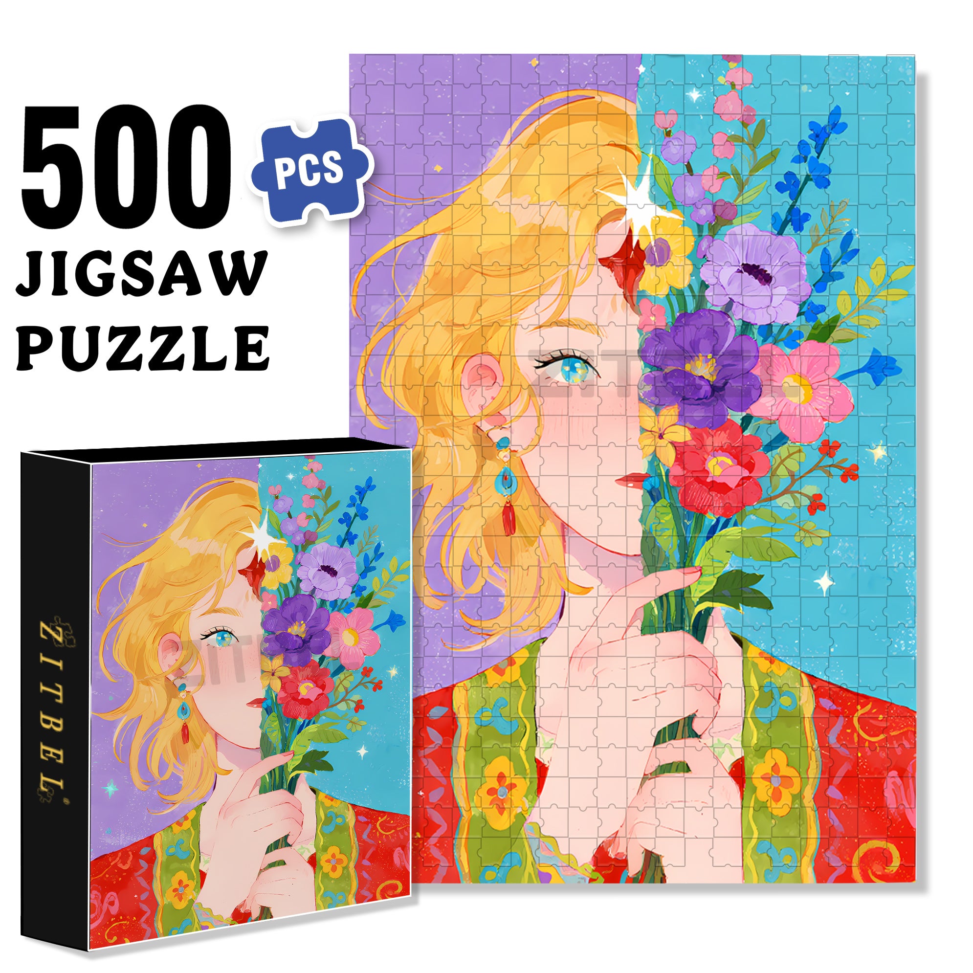 The Ever-changing Me 500pcs/1000pcs Jigsaw Puzzle, Scratch-Resistant, Interactive Family Game & Brain-Boosting DIY Decor, Perfect for Halloween, Christmas & New Year Gifts, Family Puzzle Game