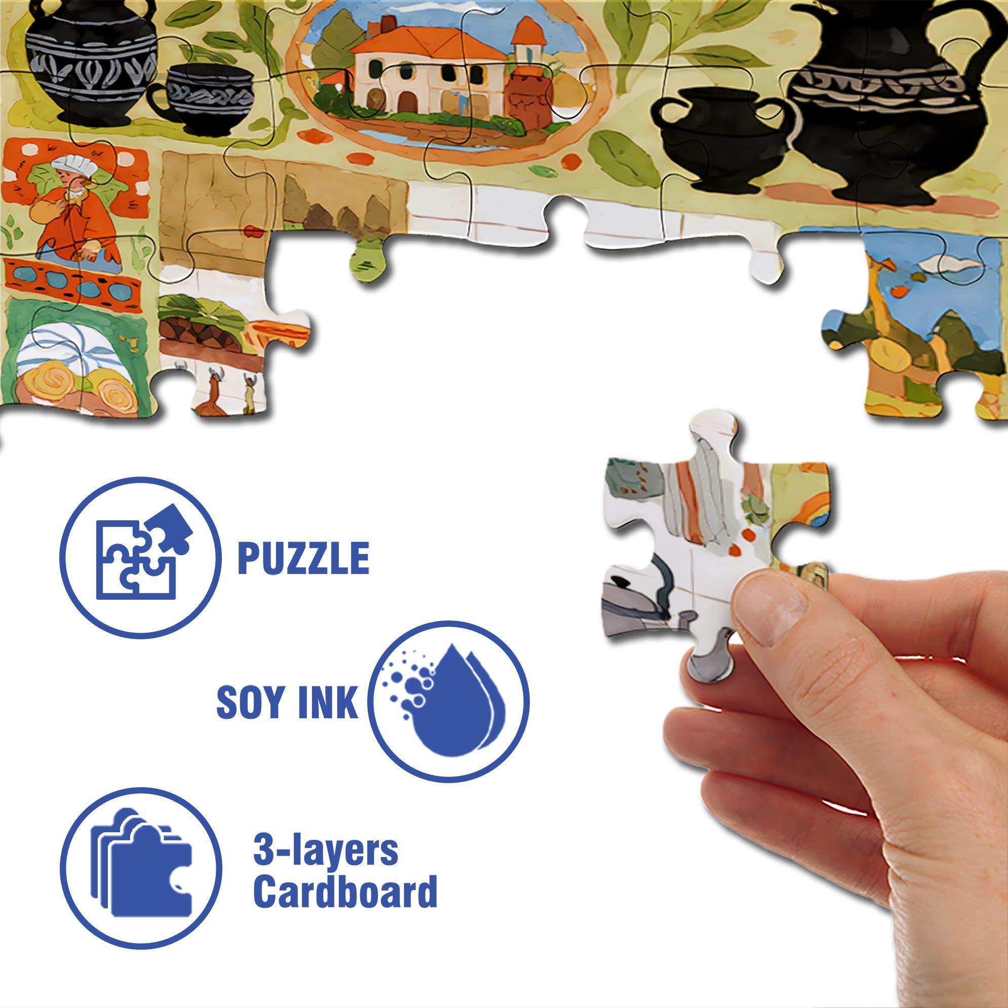 Today's Roast Chicken 500pcs/1000pcs Jigsaw Puzzle, Scratch-Resistant, Interactive Family Game & Brain-Boosting DIY Decor, Perfect for Halloween, Christmas & New Year Gifts, Family Puzzle Game