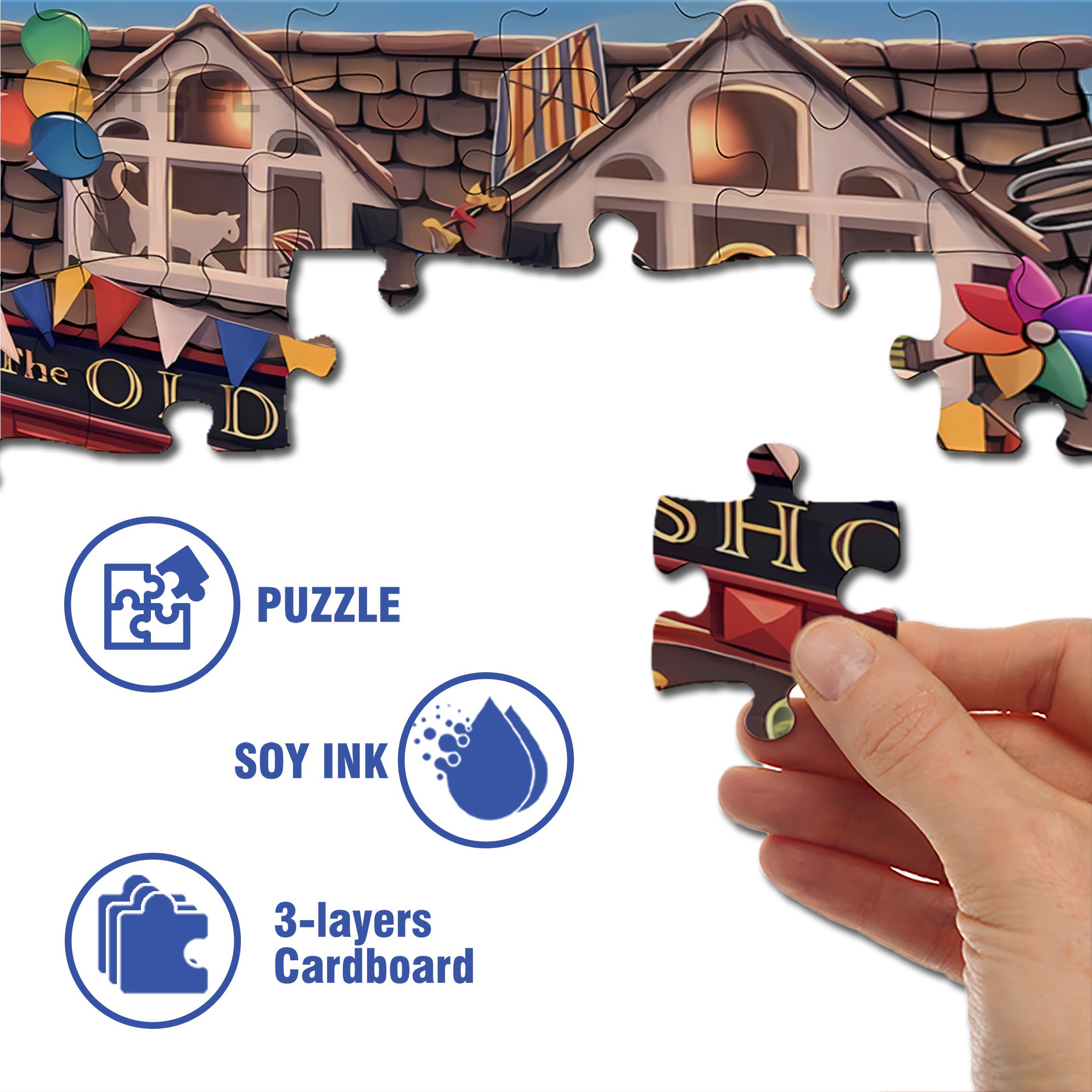 Toyshop 500pcs/1000pcs Jigsaw Puzzle, Scratch-Resistant, Interactive Family Game & Brain-Boosting DIY Decor, Perfect for Halloween, Christmas & New Year Gifts, Family Puzzle Game