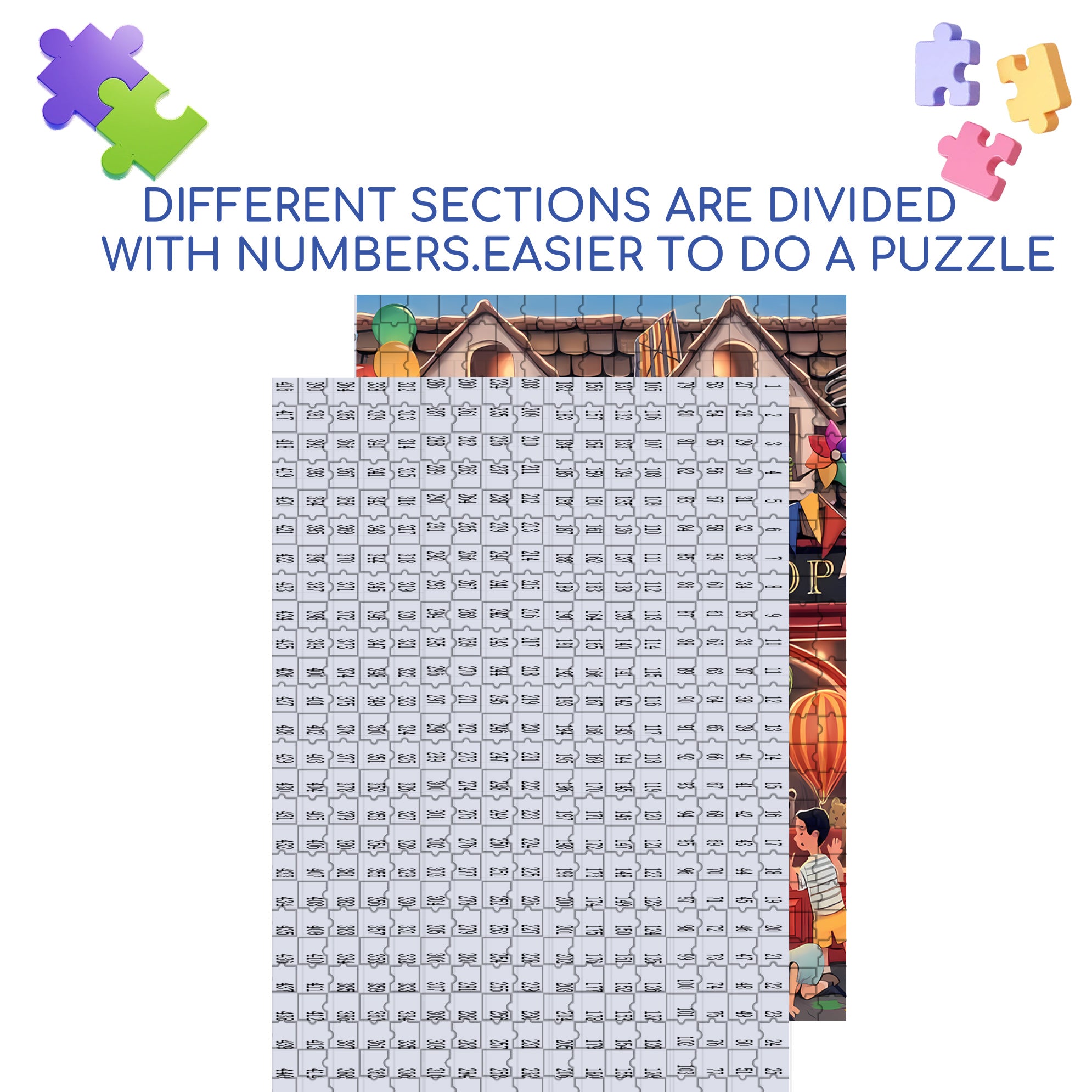 Toyshop 500pcs/1000pcs Jigsaw Puzzle, Scratch-Resistant, Interactive Family Game & Brain-Boosting DIY Decor, Perfect for Halloween, Christmas & New Year Gifts, Family Puzzle Game