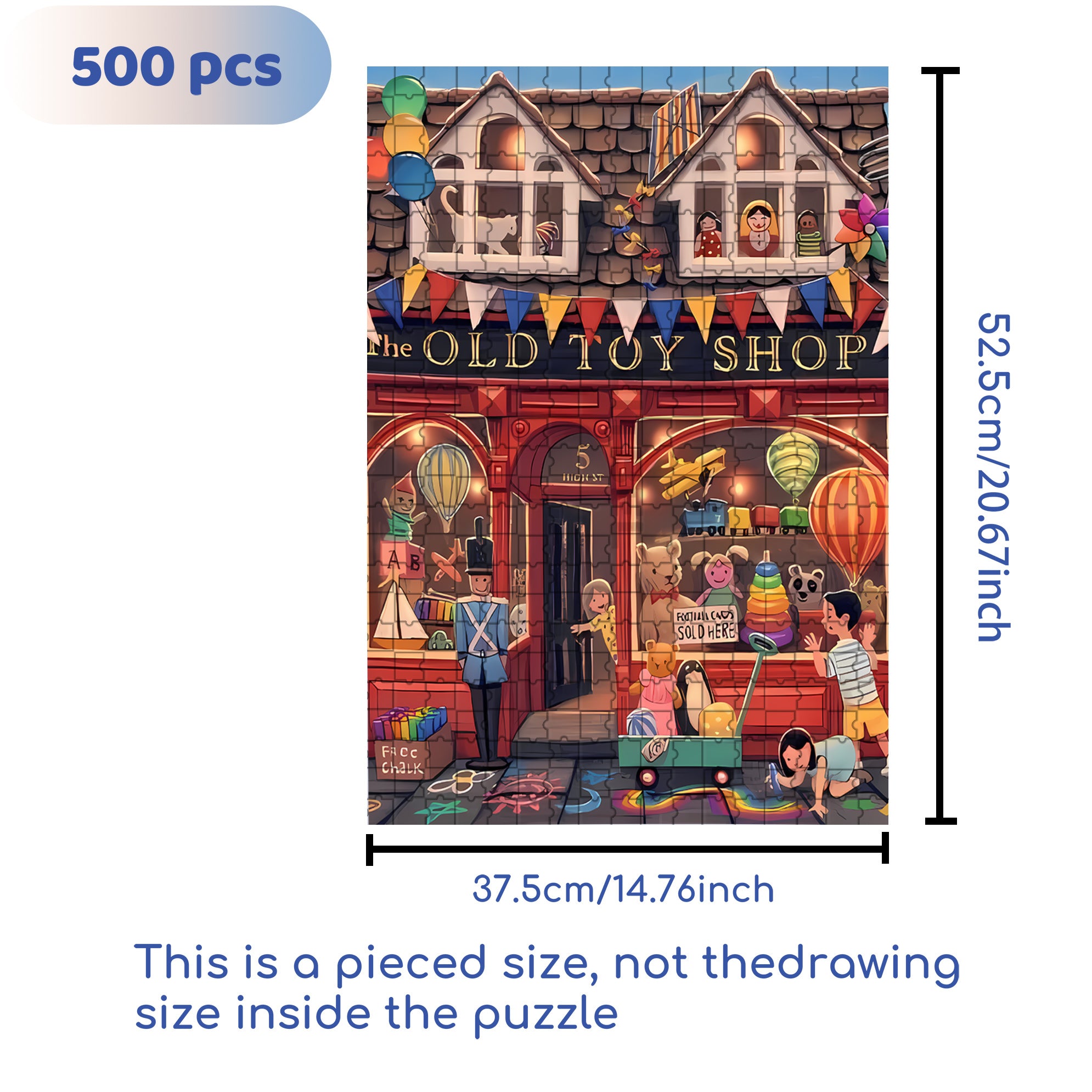 Toyshop 500pcs/1000pcs Jigsaw Puzzle, Scratch-Resistant, Interactive Family Game & Brain-Boosting DIY Decor, Perfect for Halloween, Christmas & New Year Gifts, Family Puzzle Game