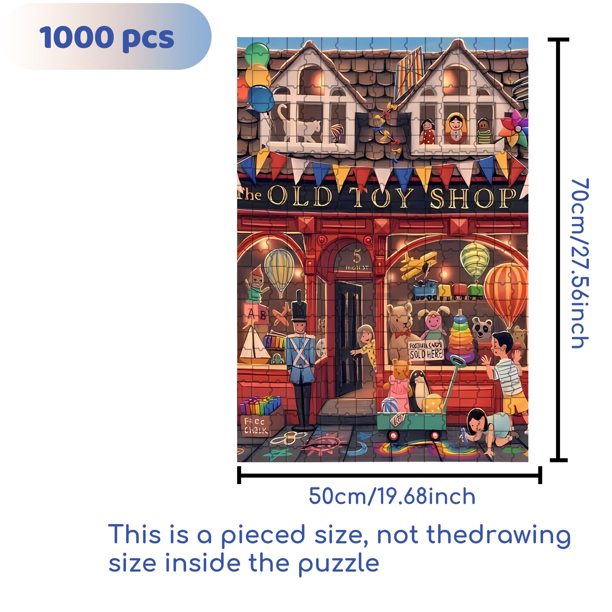 Toyshop 500pcs/1000pcs Jigsaw Puzzle, Scratch-Resistant, Interactive Family Game & Brain-Boosting DIY Decor, Perfect for Halloween, Christmas & New Year Gifts, Family Puzzle Game