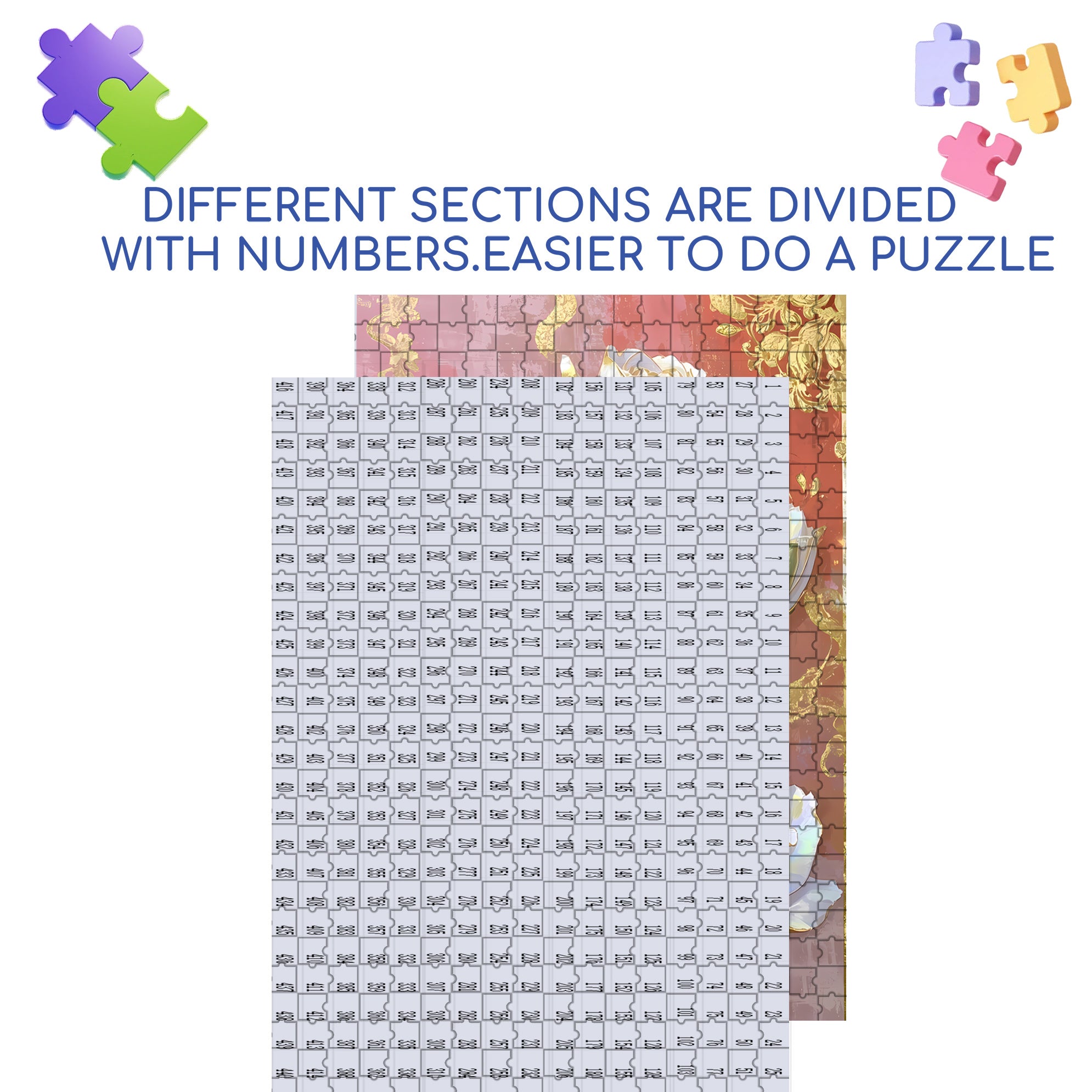 White Rose 500pcs/1000pcs Jigsaw Puzzle, Scratch-Resistant, Interactive Family Game & Brain-Boosting DIY Decor, Perfect for Halloween, Christmas & New Year Gifts, Family Puzzle Game