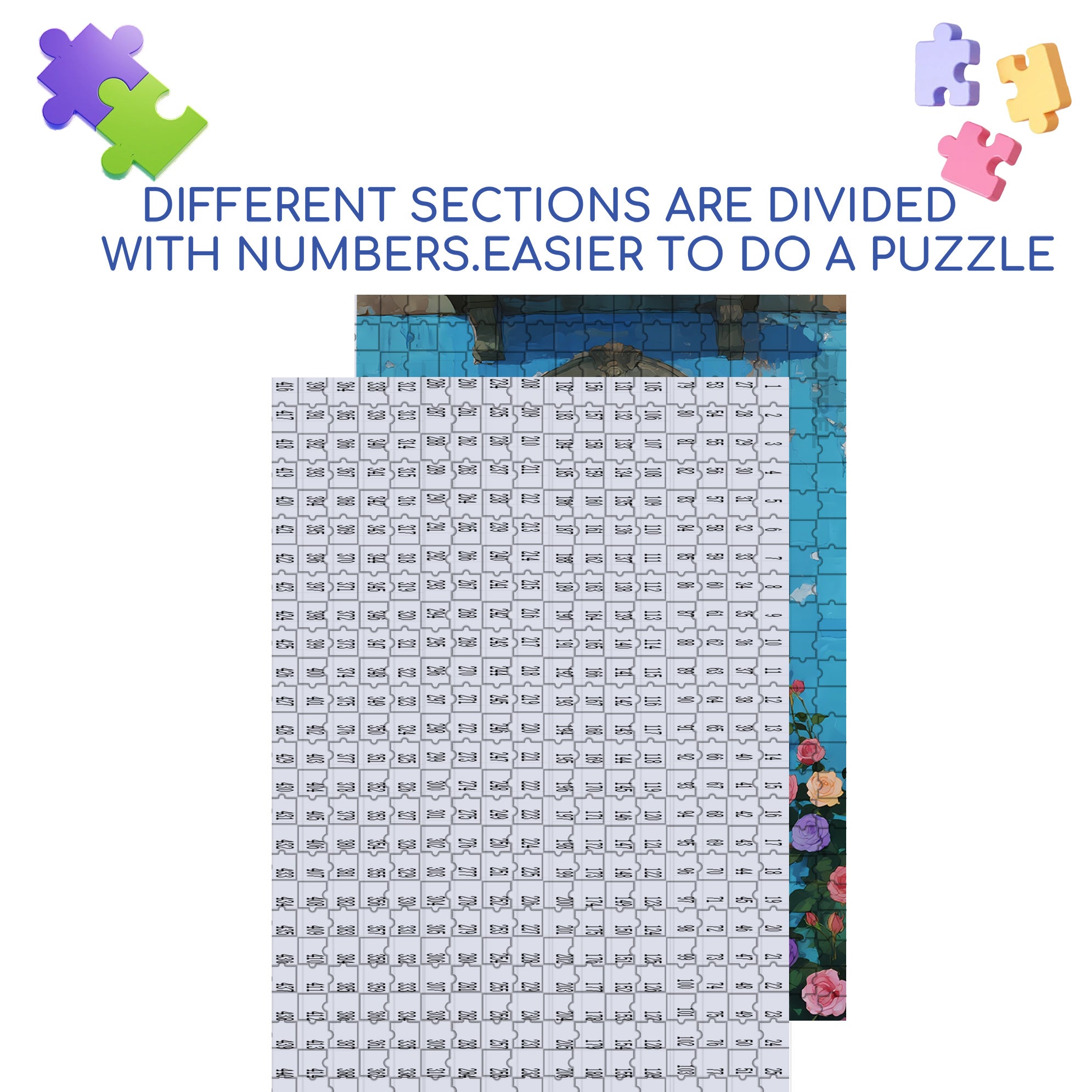 Window 500pcs/1000pcs Jigsaw Puzzle, Scratch-Resistant, Interactive Family Game & Brain-Boosting DIY Decor, Perfect for Halloween, Christmas & New Year Gifts, Family Puzzle Game