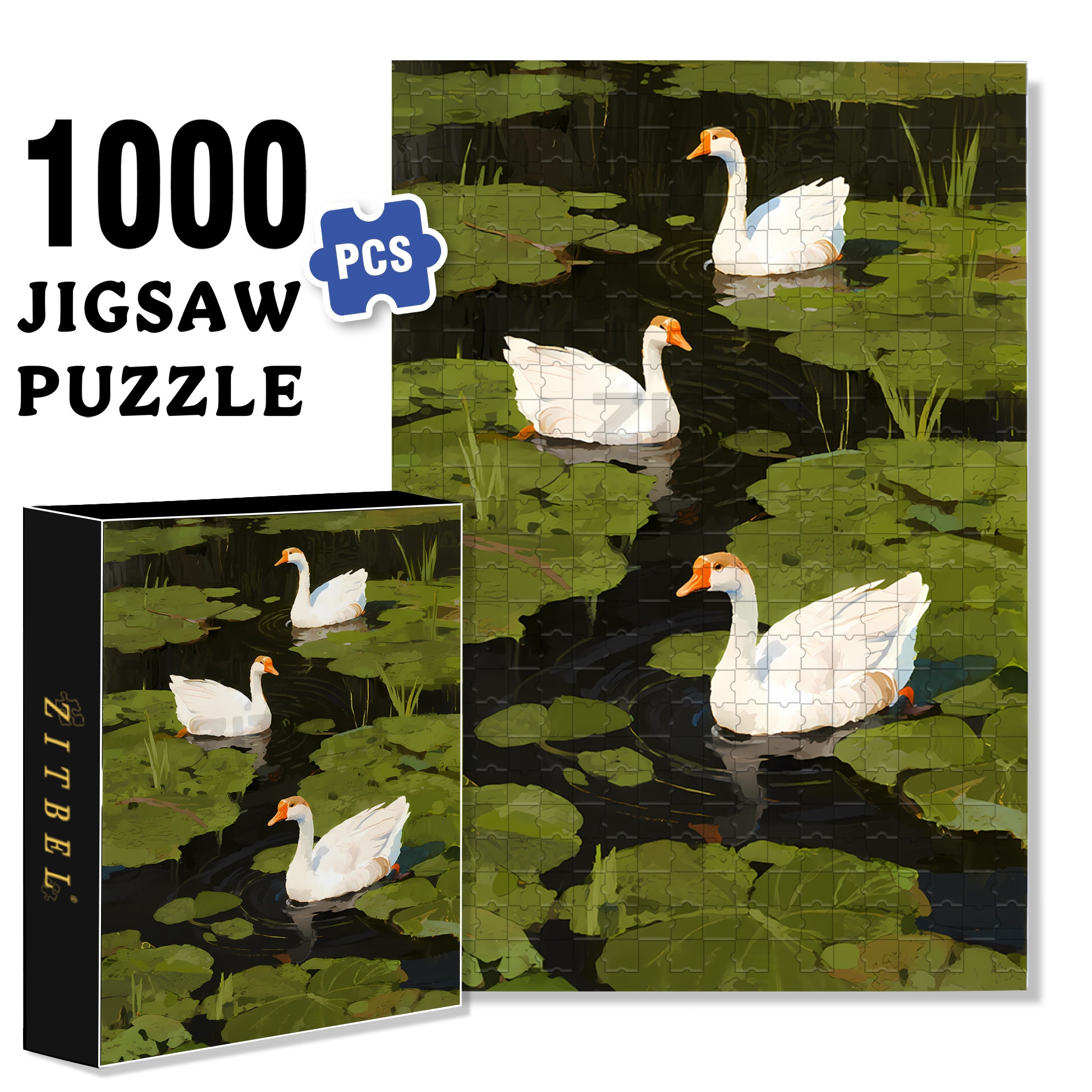 Afternoon Time 500pcs/1000pcs Jigsaw Puzzle, Scratch-Resistant, Interactive Family Game & Brain-Boosting DIY Decor, Perfect for Halloween, Christmas & New Year Gifts, Family Puzzle Game