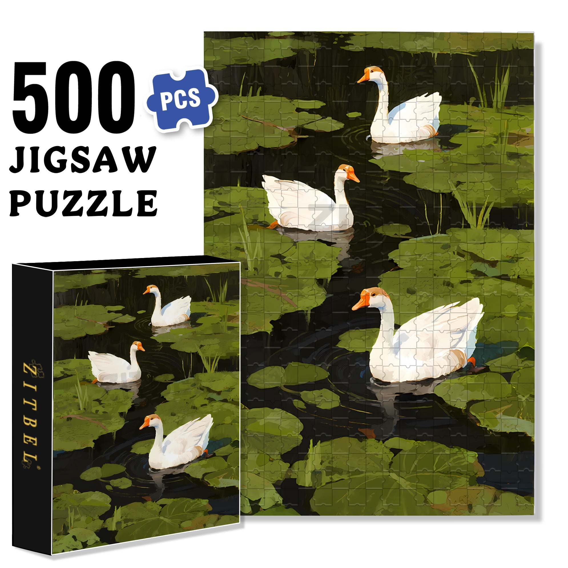 Afternoon Time 500pcs/1000pcs Jigsaw Puzzle, Scratch-Resistant, Interactive Family Game & Brain-Boosting DIY Decor, Perfect for Halloween, Christmas & New Year Gifts, Family Puzzle Game