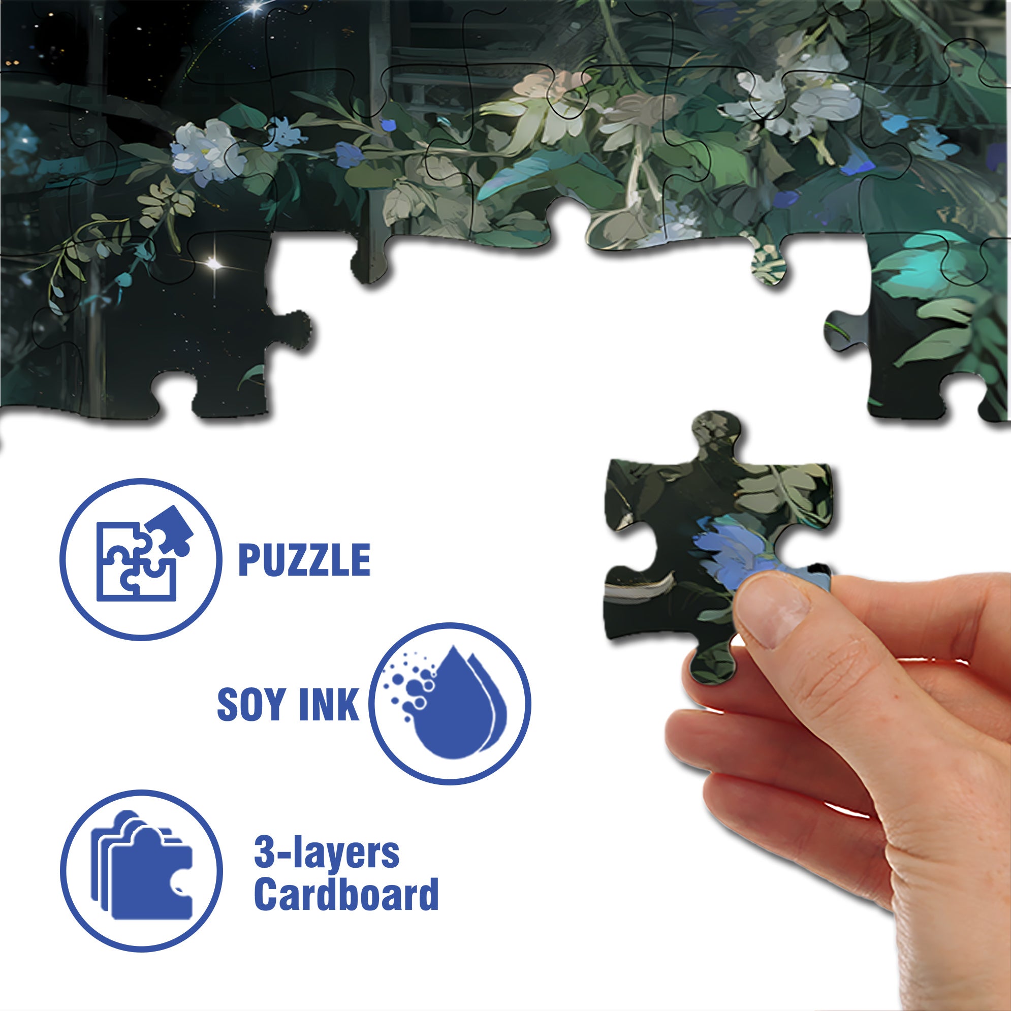Antlers 500pcs/1000pcs Jigsaw Puzzle, Scratch-Resistant, Interactive Family Game & Brain-Boosting DIY Decor, Perfect for Halloween, Christmas & New Year Gifts, Family Puzzle Game