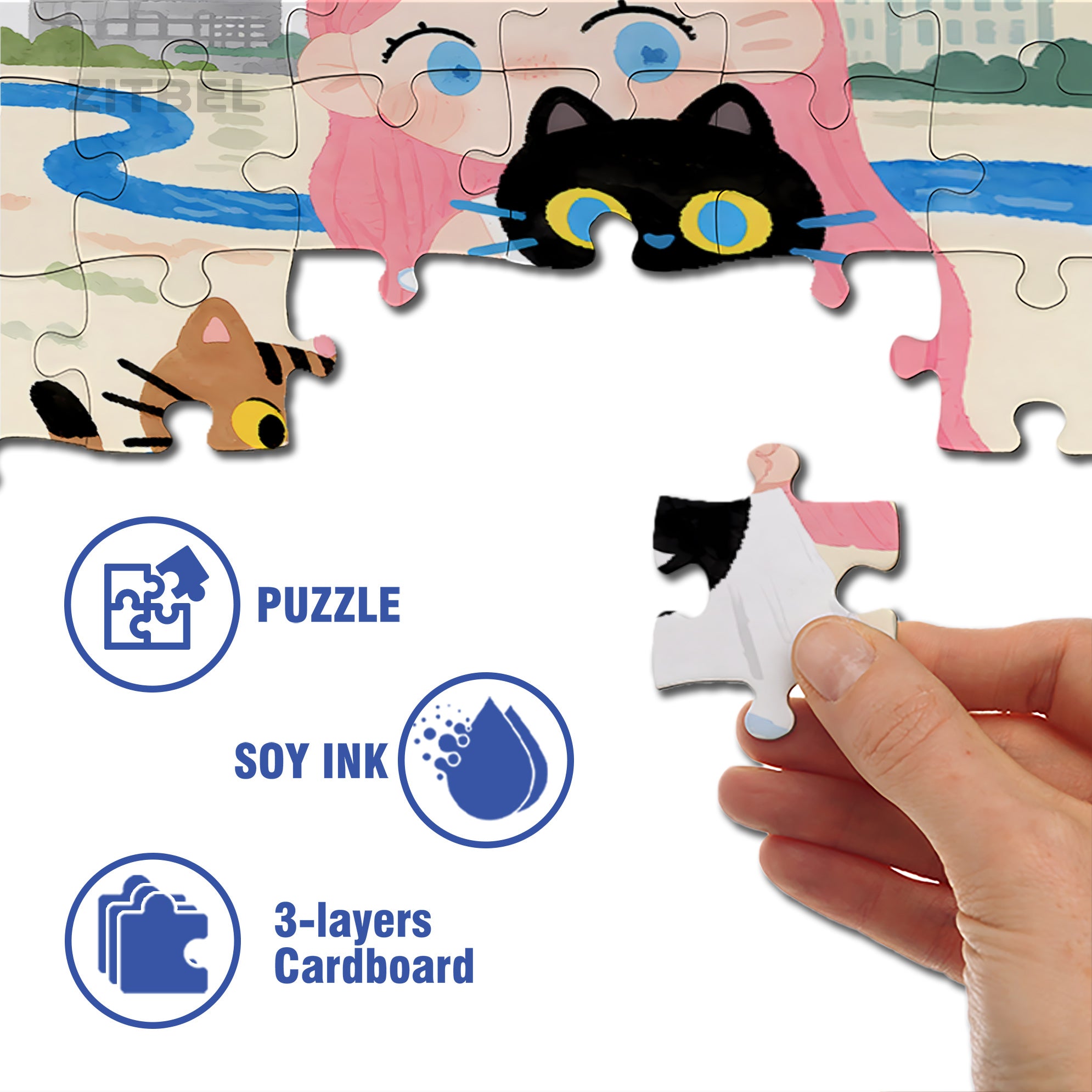 Beach Photo 500pcs/1000pcs Jigsaw Puzzle, Scratch-Resistant, Interactive Family Game & Brain-Boosting DIY Decor, Perfect for Halloween, Christmas & New Year Gifts, Family Puzzle Game