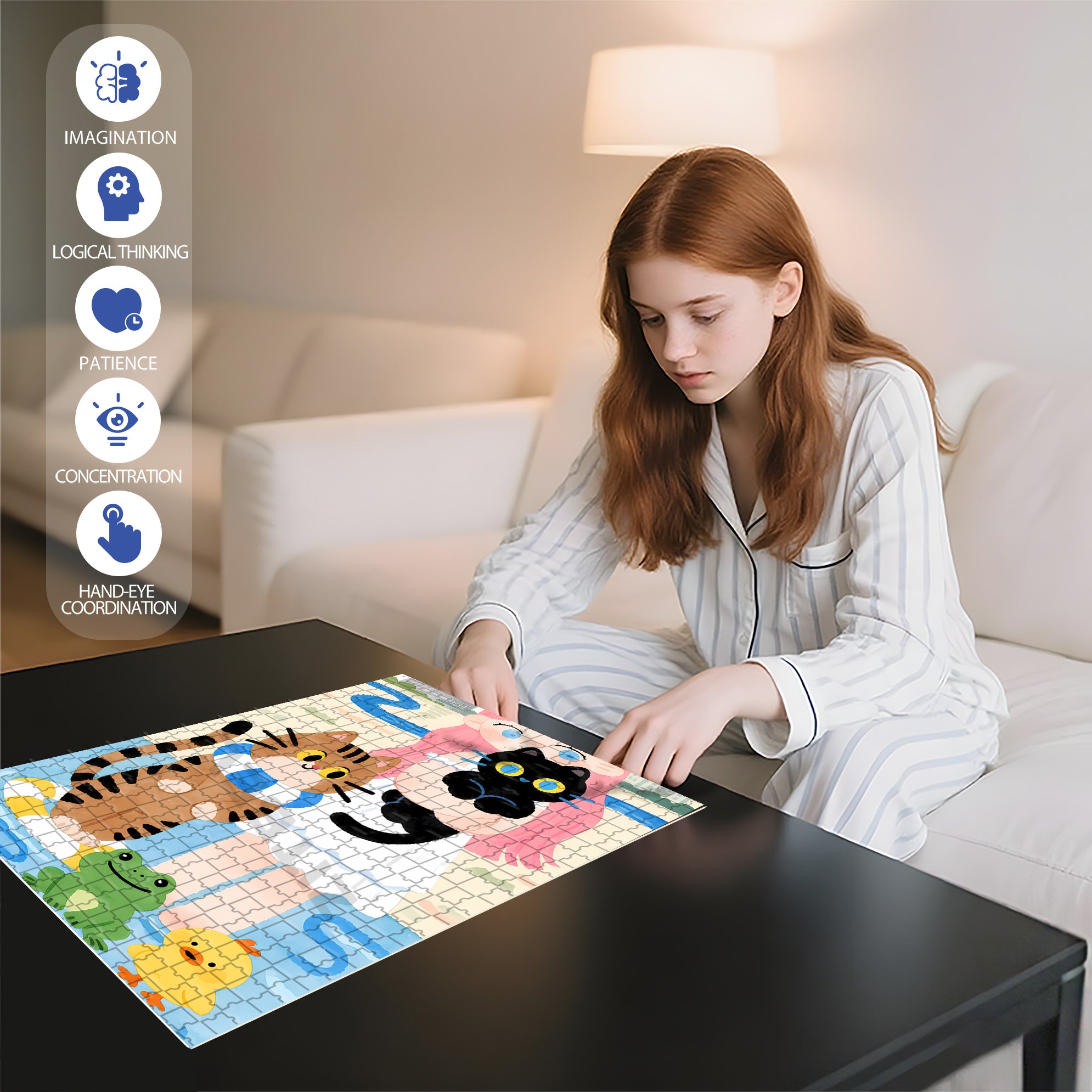 Beach Photo 500pcs/1000pcs Jigsaw Puzzle, Scratch-Resistant, Interactive Family Game & Brain-Boosting DIY Decor, Perfect for Halloween, Christmas & New Year Gifts, Family Puzzle Game