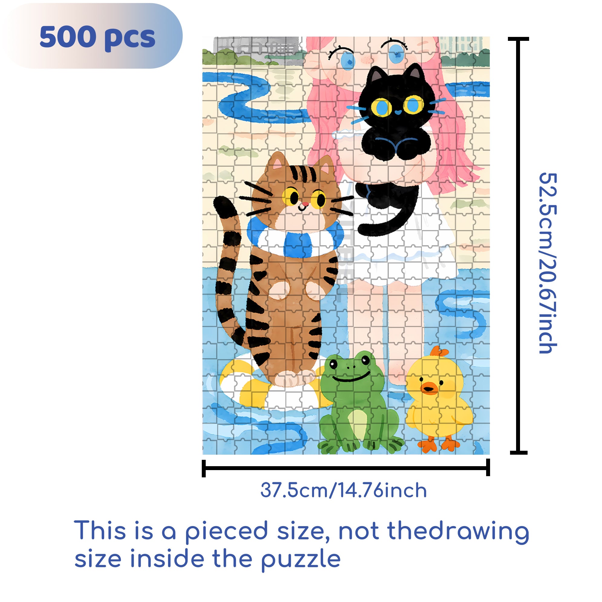 Beach Photo 500pcs/1000pcs Jigsaw Puzzle, Scratch-Resistant, Interactive Family Game & Brain-Boosting DIY Decor, Perfect for Halloween, Christmas & New Year Gifts, Family Puzzle Game