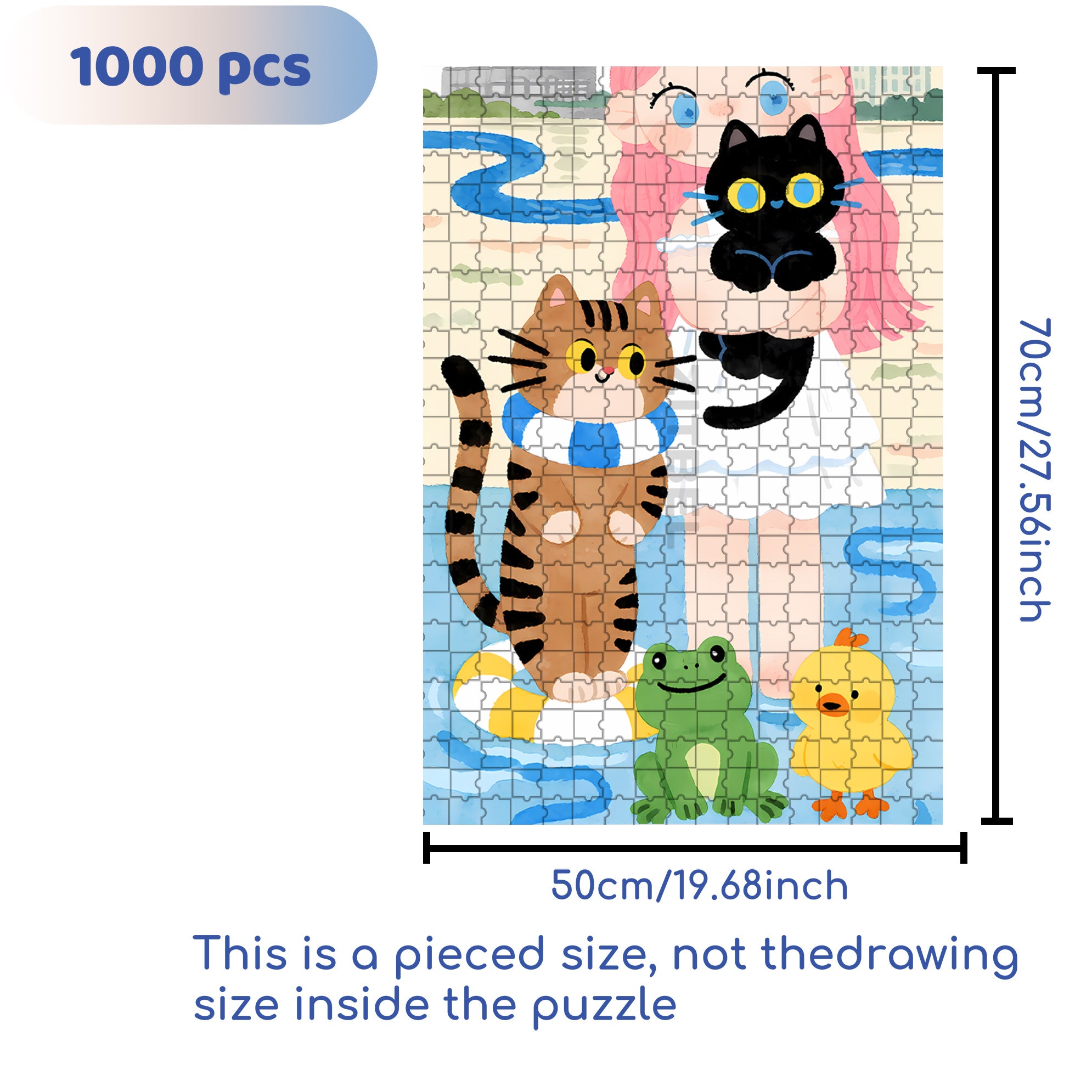 Beach Photo 500pcs/1000pcs Jigsaw Puzzle, Scratch-Resistant, Interactive Family Game & Brain-Boosting DIY Decor, Perfect for Halloween, Christmas & New Year Gifts, Family Puzzle Game