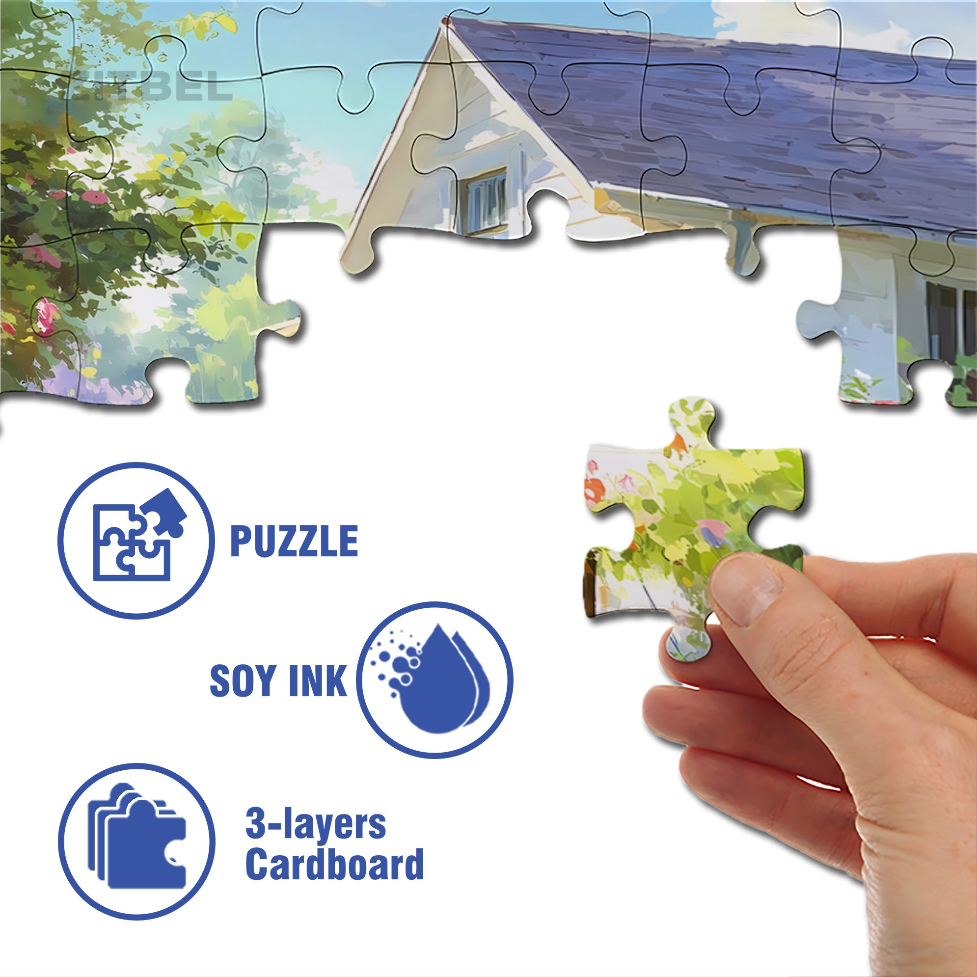 Climb Up The Stairs 500pcs/1000pcs Jigsaw Puzzle, Scratch-Resistant, Interactive Family Game & Brain-Boosting DIY Decor, Perfect for Halloween, Christmas & New Year Gifts, Family Puzzle Game
