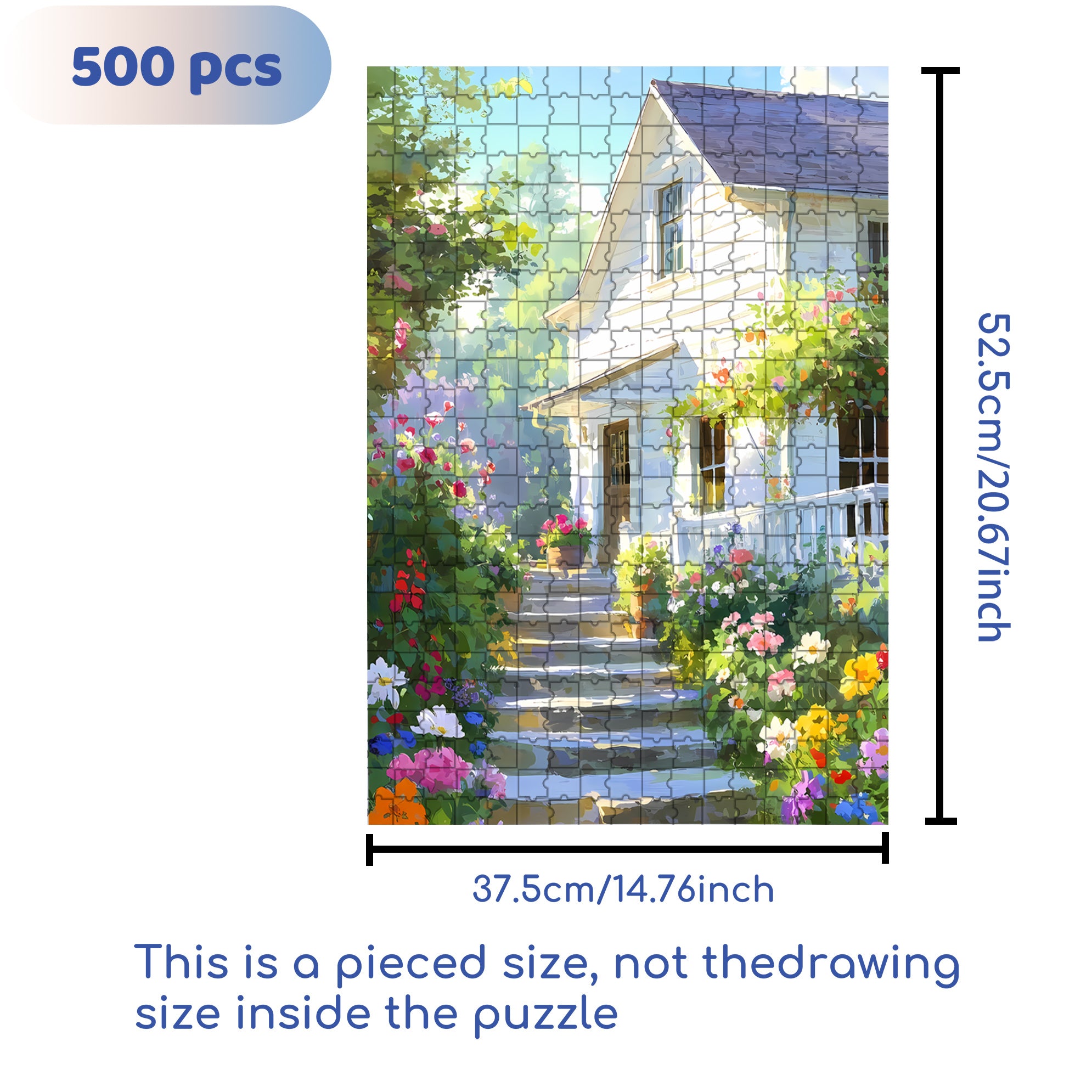 Climb Up The Stairs 500pcs/1000pcs Jigsaw Puzzle, Scratch-Resistant, Interactive Family Game & Brain-Boosting DIY Decor, Perfect for Halloween, Christmas & New Year Gifts, Family Puzzle Game