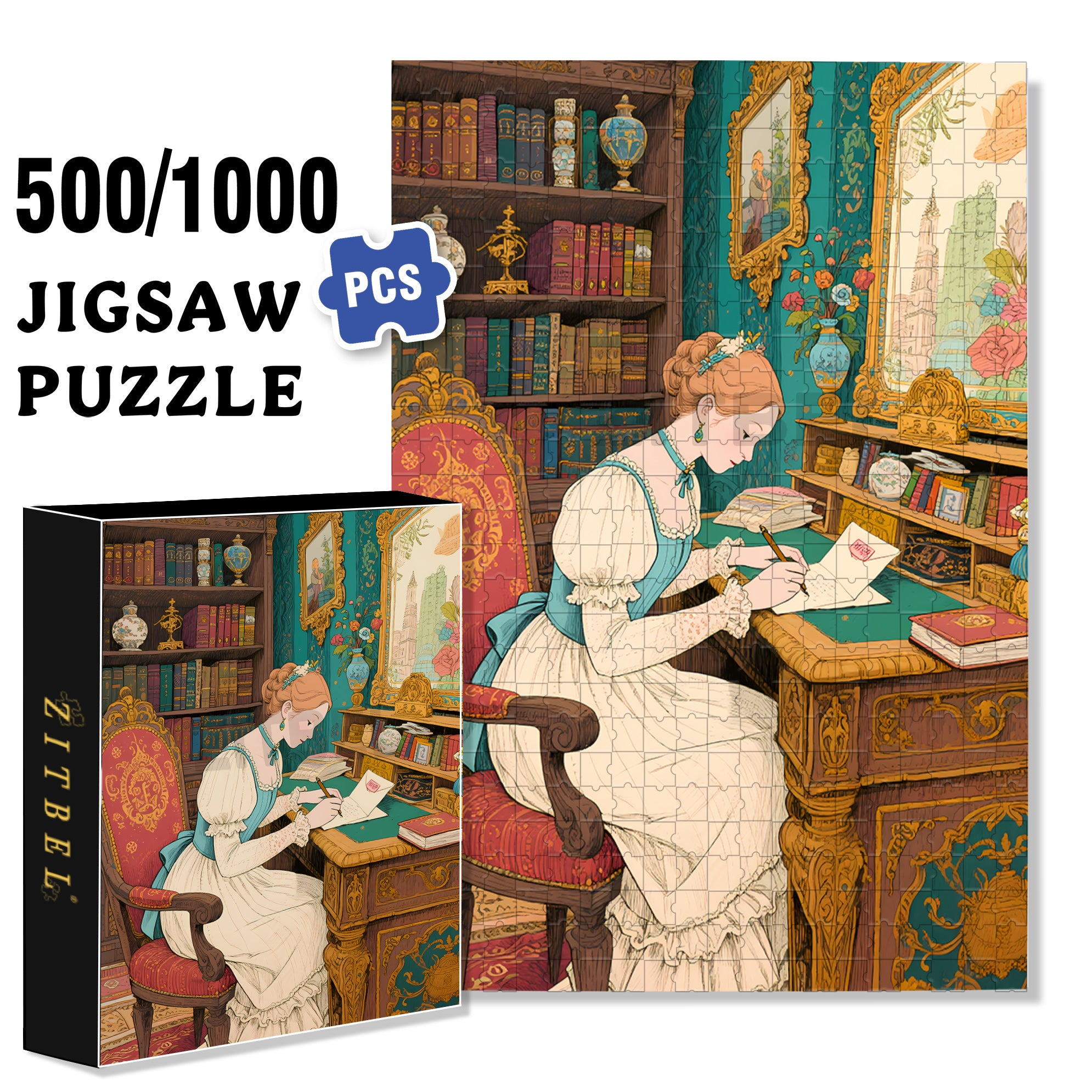 Concentrated 500pcs/1000pcs Jigsaw Puzzle, Scratch-Resistant, Interactive Family Game & Brain-Boosting DIY Decor, Perfect for Halloween, Christmas & New Year Gifts, Family Puzzle Game