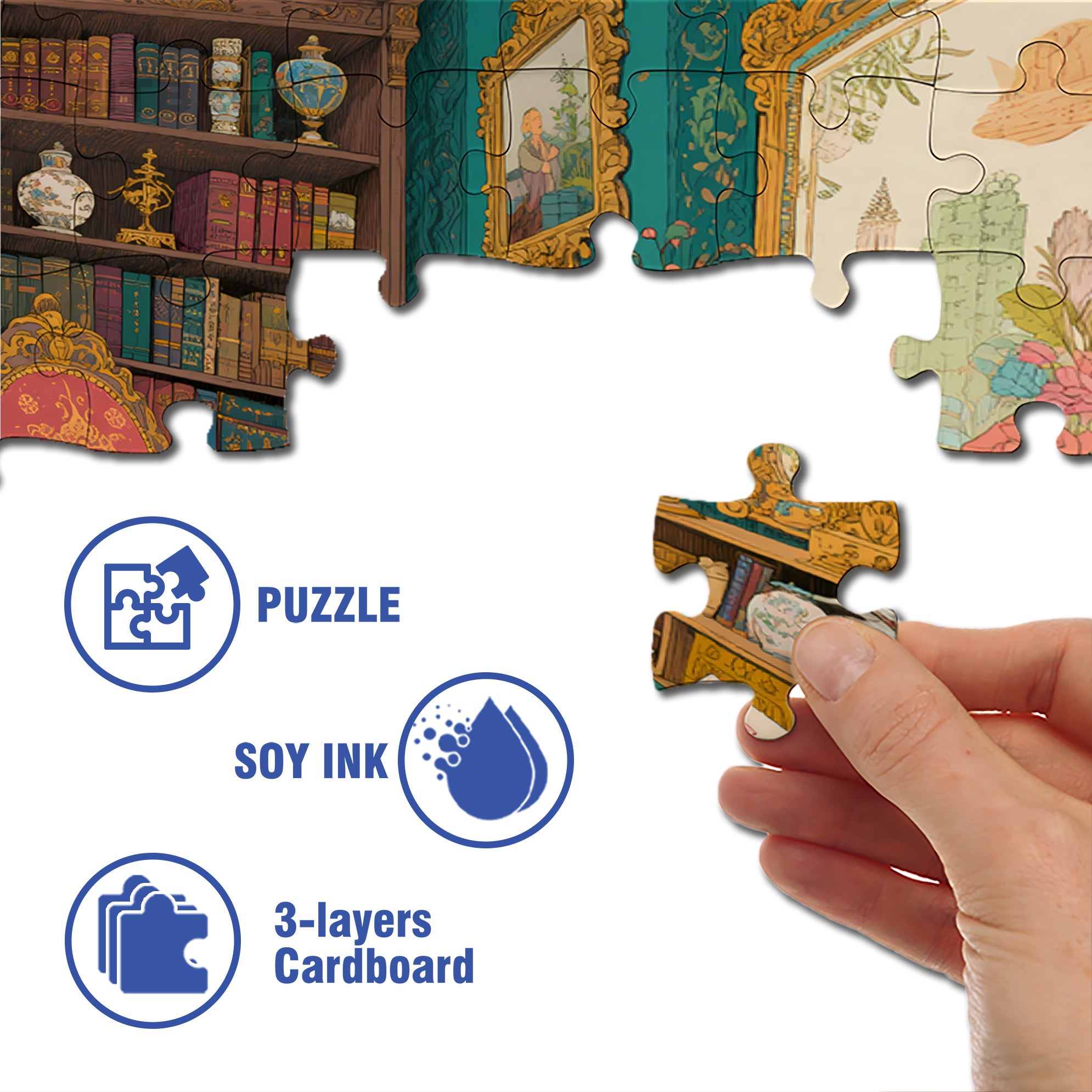 Concentrated 500pcs/1000pcs Jigsaw Puzzle, Scratch-Resistant, Interactive Family Game & Brain-Boosting DIY Decor, Perfect for Halloween, Christmas & New Year Gifts, Family Puzzle Game