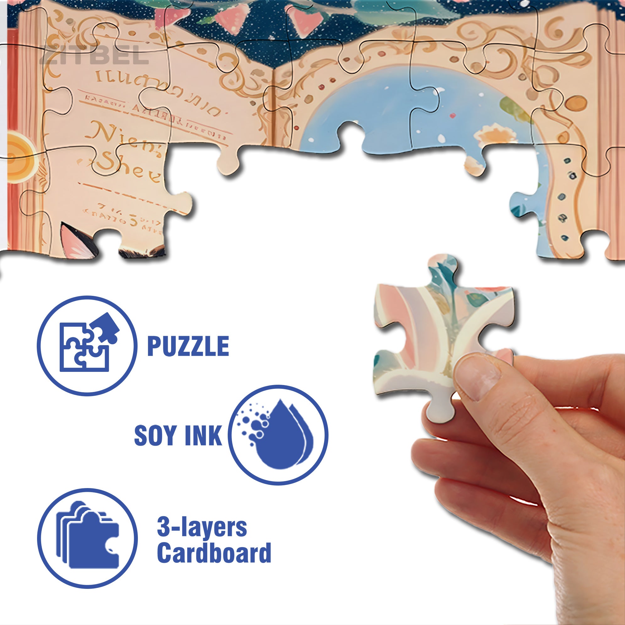 Dating 500pcs/1000pcs Jigsaw Puzzle, Scratch-Resistant, Interactive Family Game & Brain-Boosting DIY Decor, Perfect for Halloween, Christmas & New Year Gifts, Family Puzzle Game