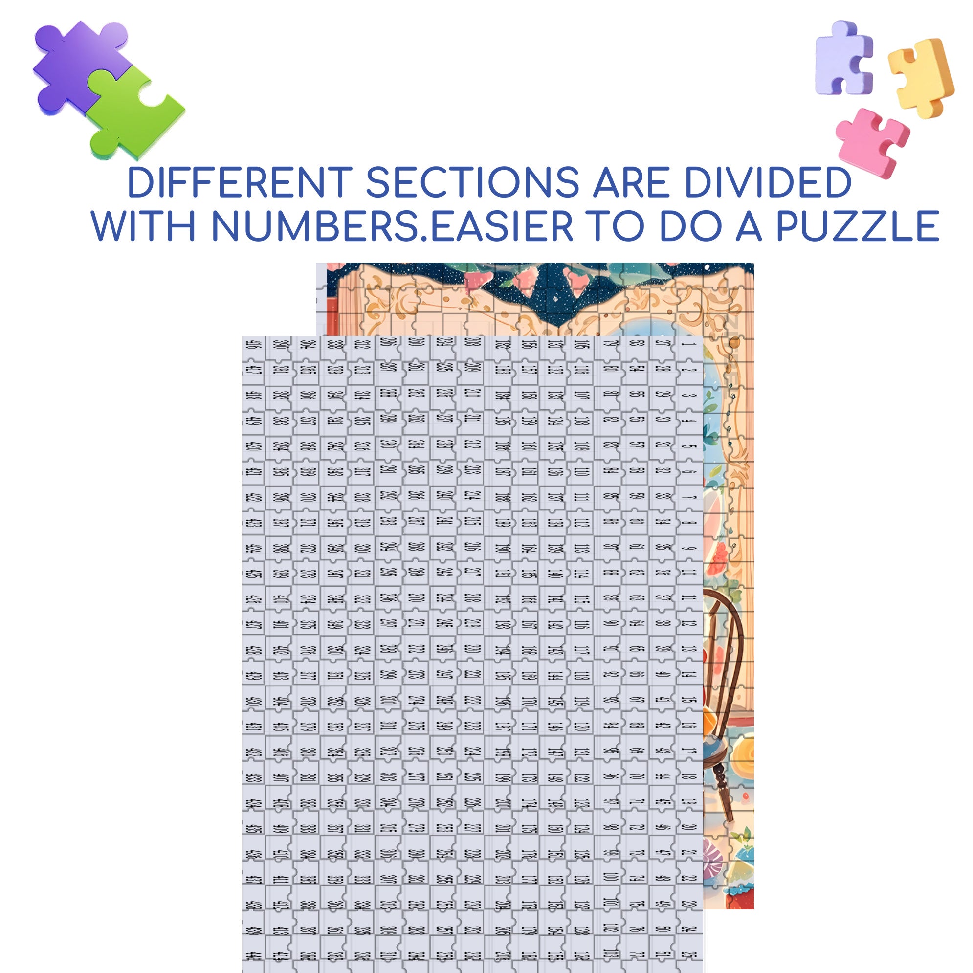 Dating 500pcs/1000pcs Jigsaw Puzzle, Scratch-Resistant, Interactive Family Game & Brain-Boosting DIY Decor, Perfect for Halloween, Christmas & New Year Gifts, Family Puzzle Game