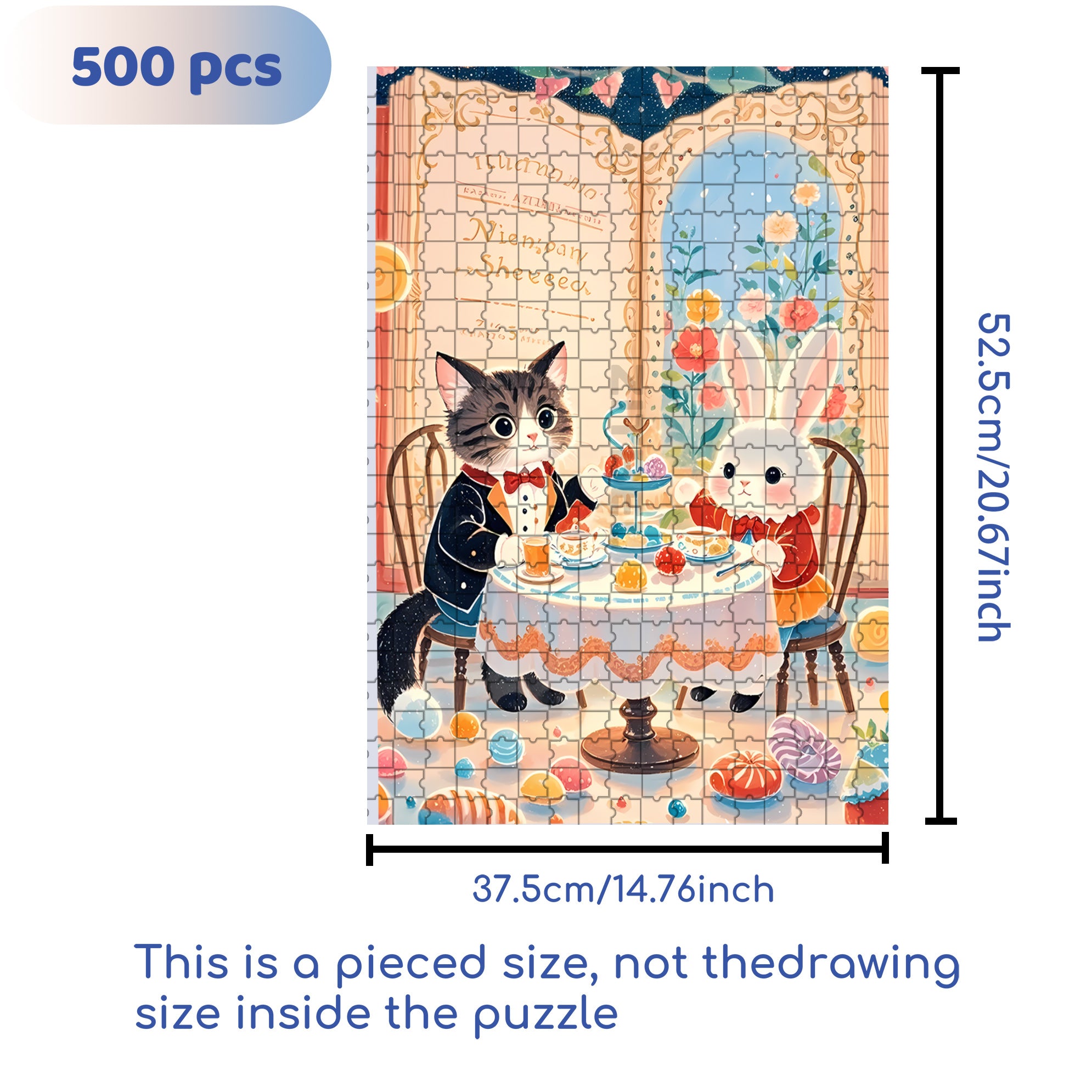 Dating 500pcs/1000pcs Jigsaw Puzzle, Scratch-Resistant, Interactive Family Game & Brain-Boosting DIY Decor, Perfect for Halloween, Christmas & New Year Gifts, Family Puzzle Game