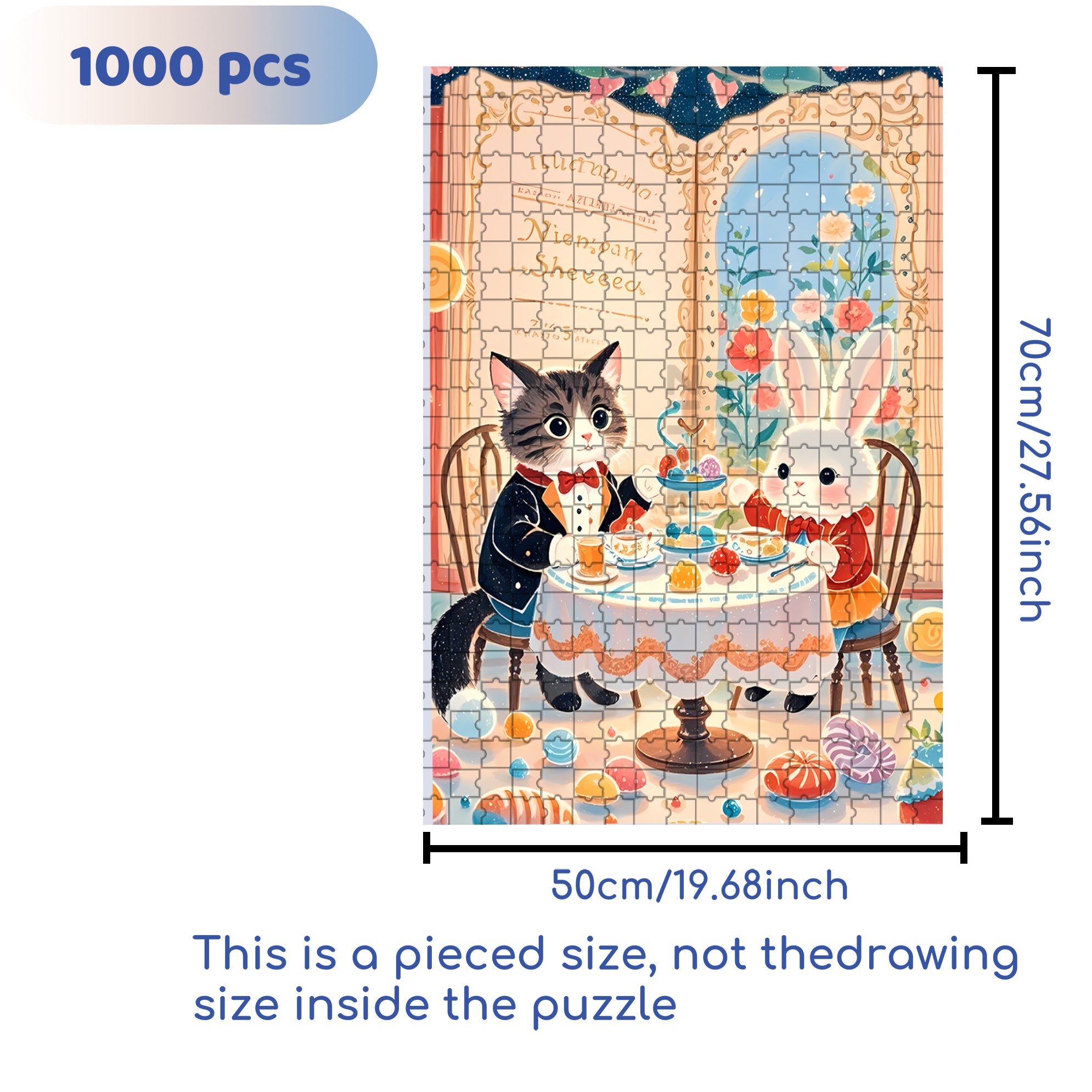 Dating 500pcs/1000pcs Jigsaw Puzzle, Scratch-Resistant, Interactive Family Game & Brain-Boosting DIY Decor, Perfect for Halloween, Christmas & New Year Gifts, Family Puzzle Game