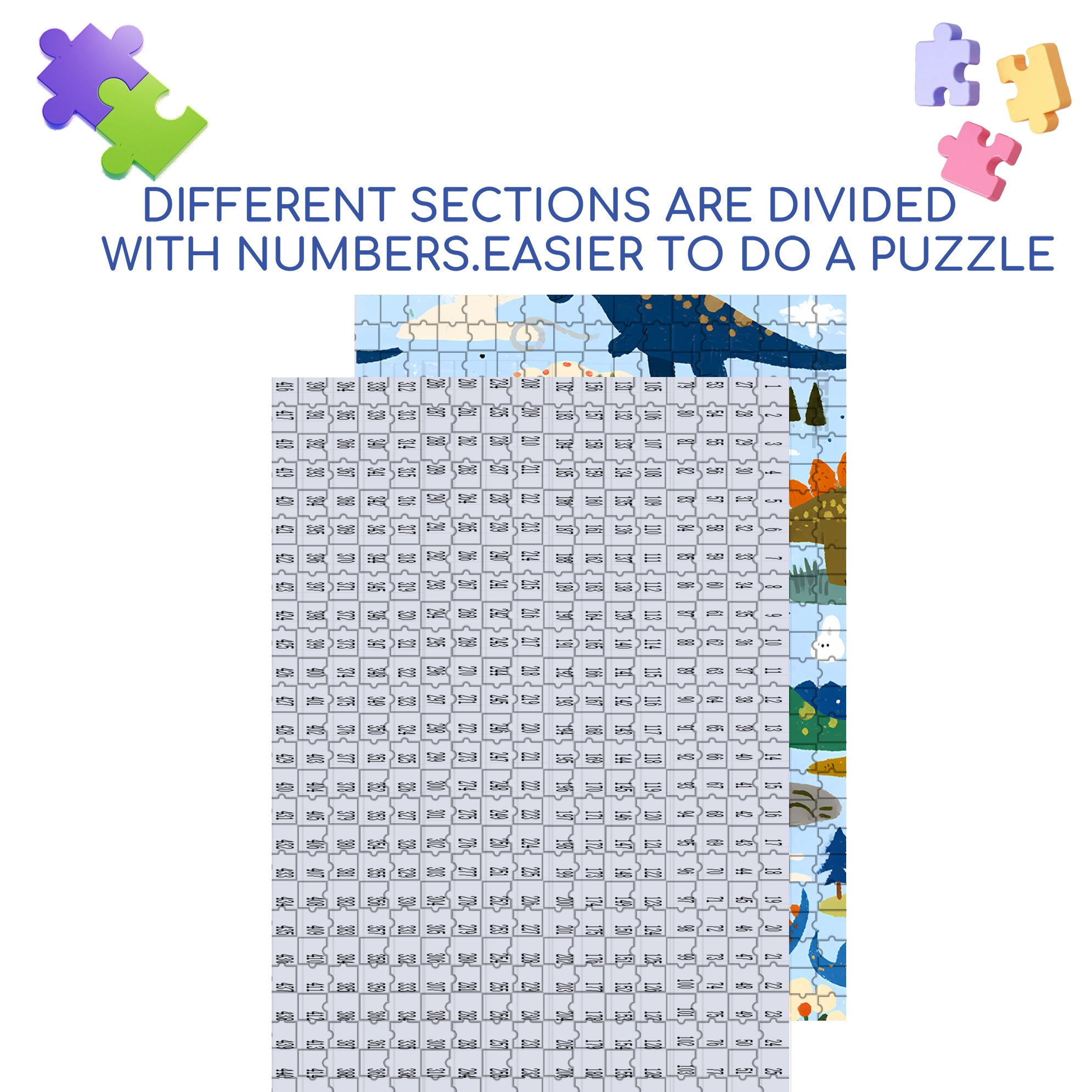 Dinosaur Island 500pcs/1000pcs Jigsaw Puzzle, Scratch-Resistant, Interactive Family Game & Brain-Boosting DIY Decor, Perfect for Halloween, Christmas & New Year Gifts, Family Puzzle Game