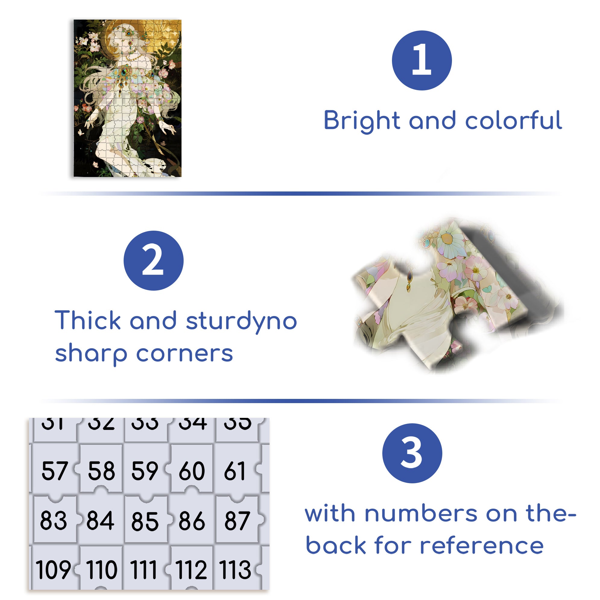 Flower Goddess 500pcs/1000pcs Jigsaw Puzzle, Scratch-Resistant, Interactive Family Game & Brain-Boosting DIY Decor, Perfect for Halloween, Christmas & New Year Gifts, Family Puzzle Game