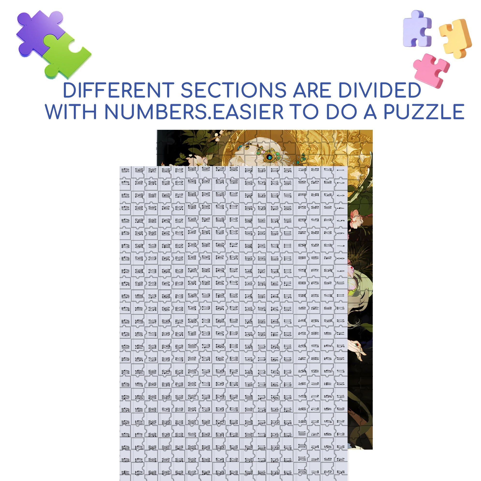 Flower Goddess 500pcs/1000pcs Jigsaw Puzzle, Scratch-Resistant, Interactive Family Game & Brain-Boosting DIY Decor, Perfect for Halloween, Christmas & New Year Gifts, Family Puzzle Game