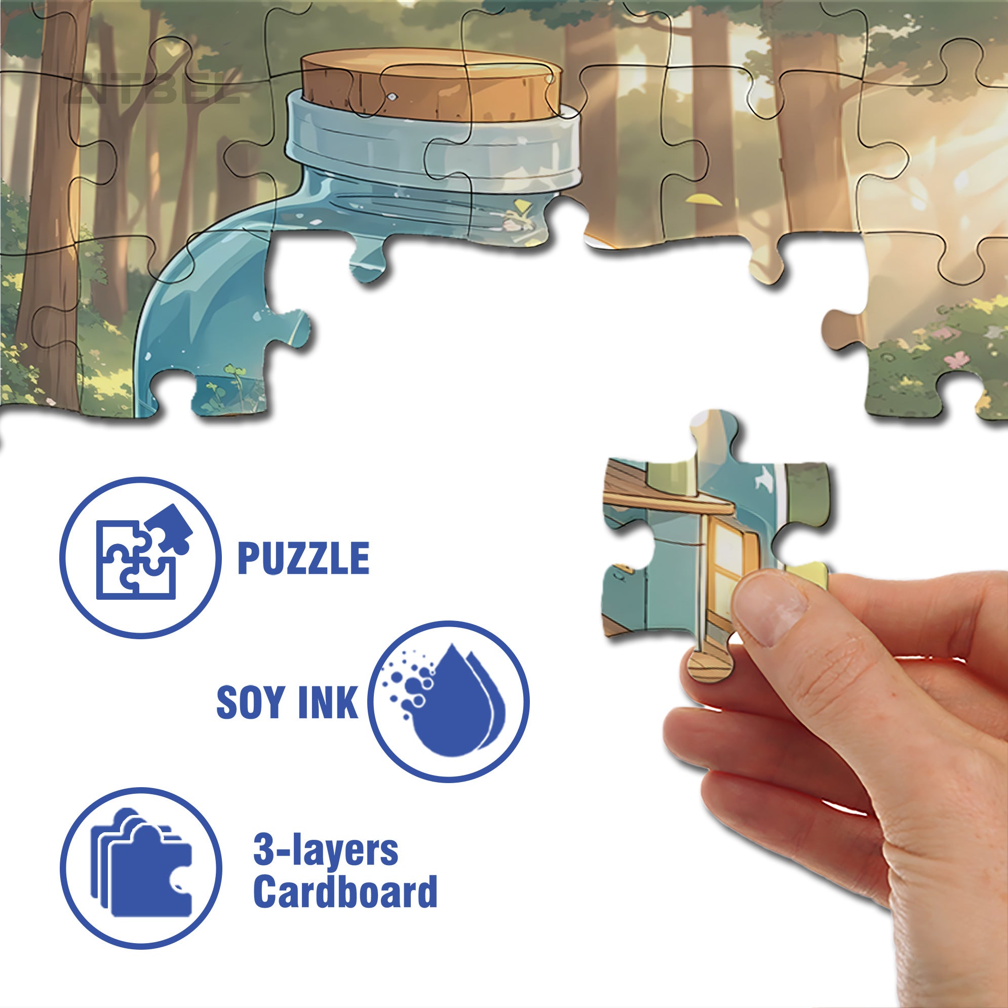 Glass Bottle Rhapsody 500pcs/1000pcs Jigsaw Puzzle, Scratch-Resistant, Interactive Family Game & Brain-Boosting DIY Decor, Perfect for Halloween, Christmas & New Year Gifts, Family Puzzle Game